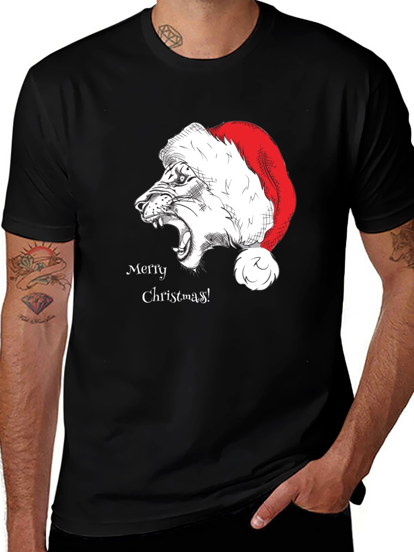 Merry Christmas Lion T-Shirt