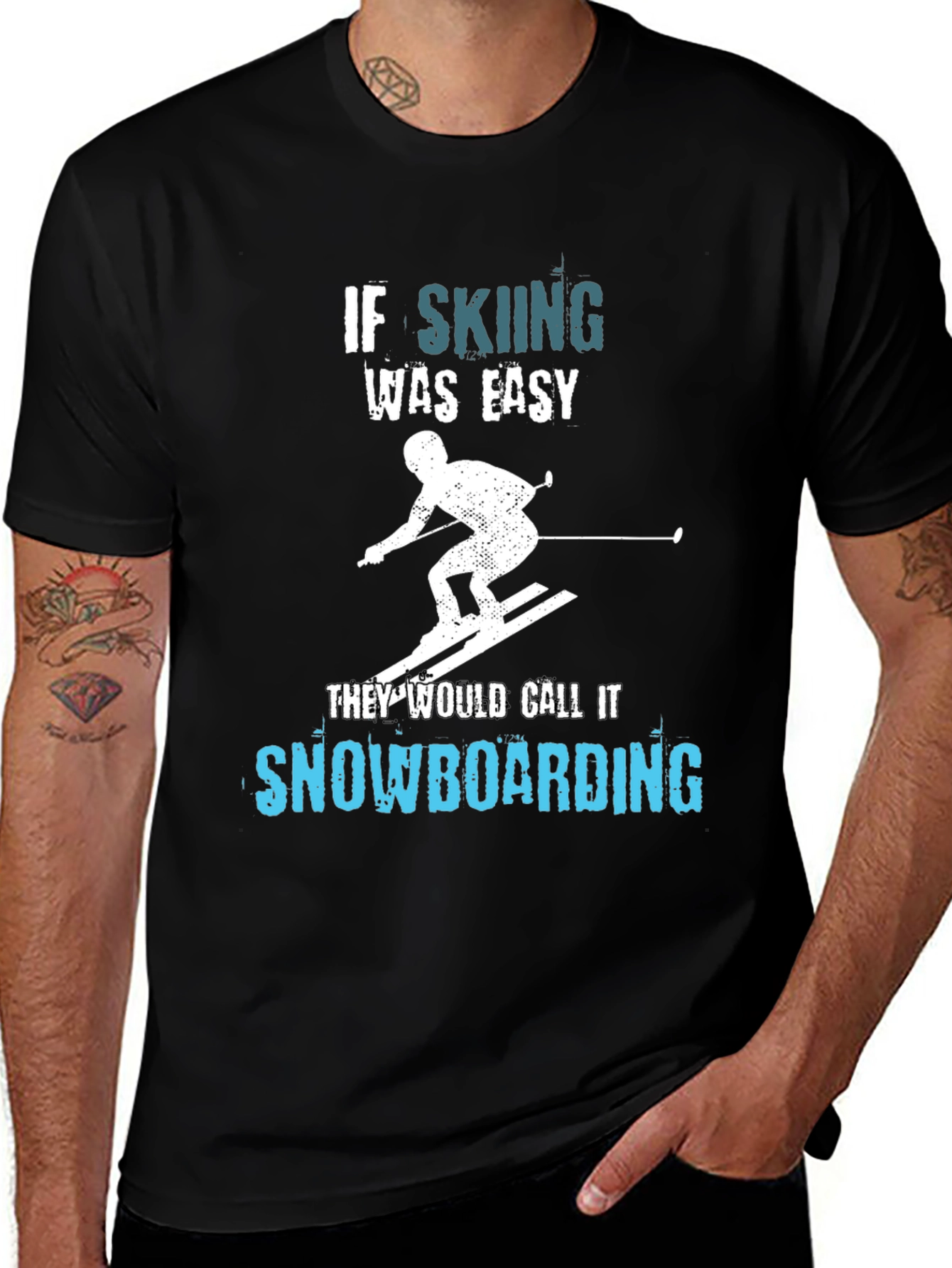 Variant 11 of Skiing vs Snowboarding Graphic Tee
