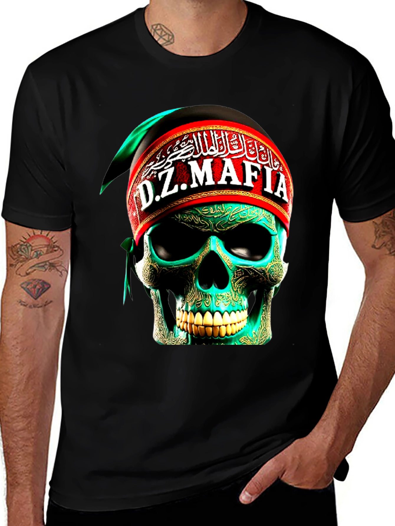 Variant 18 of D.Z. Mafia Skull Graphic Tee
