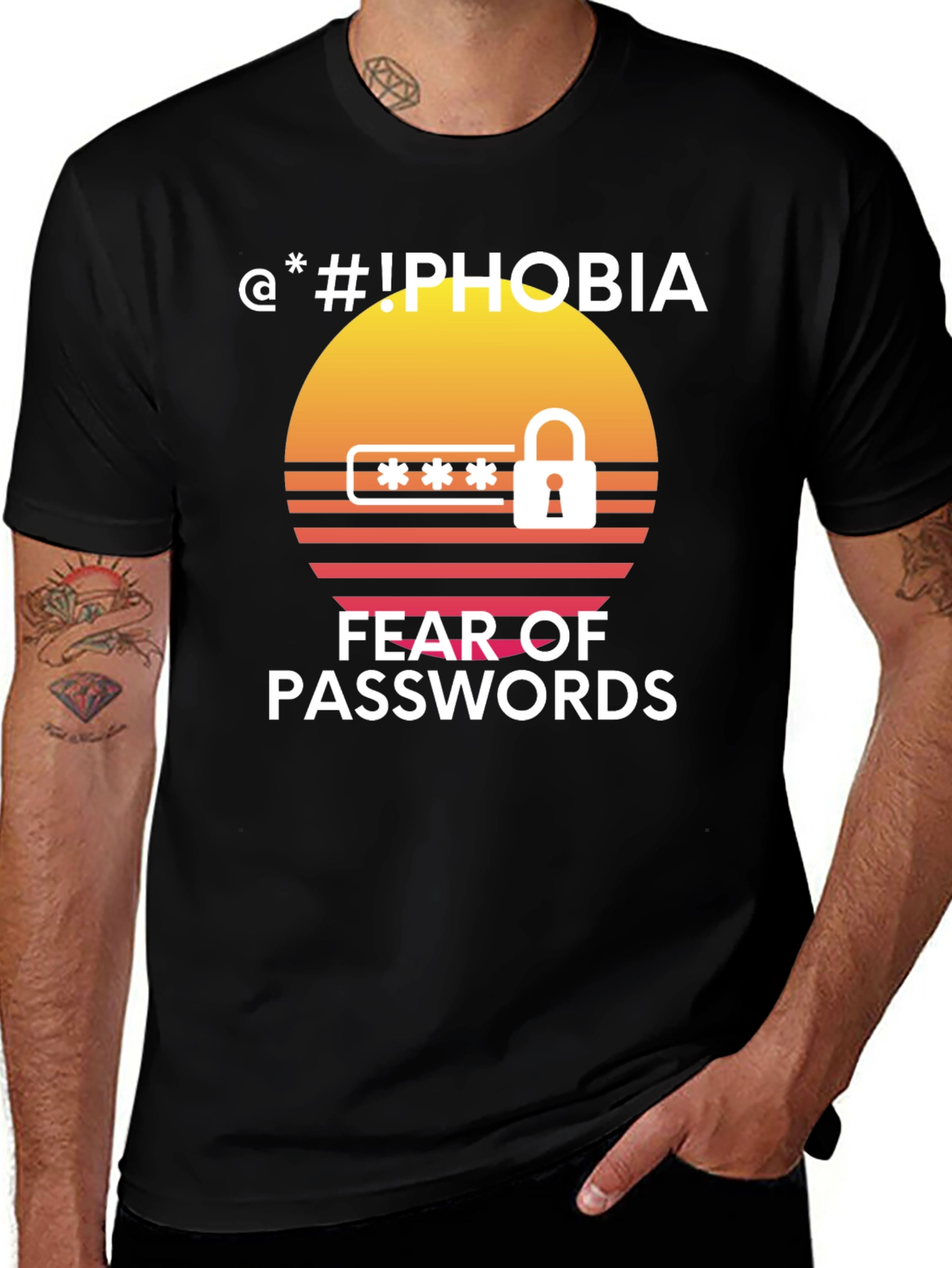 Variant 6 of Password Phobia T-Shirt - Funny IT Geek Tee