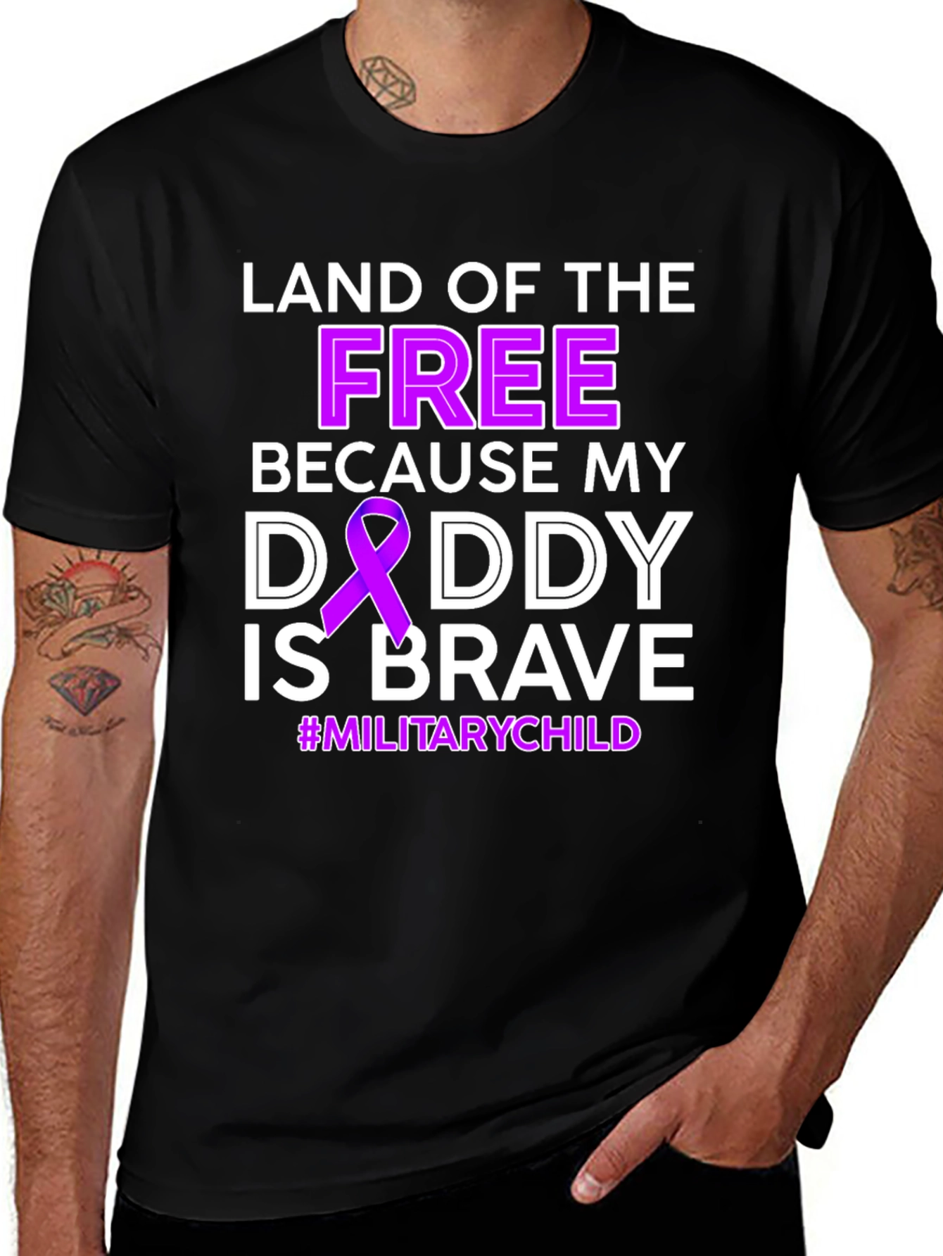 Land of the Free Military Child T-Shirt