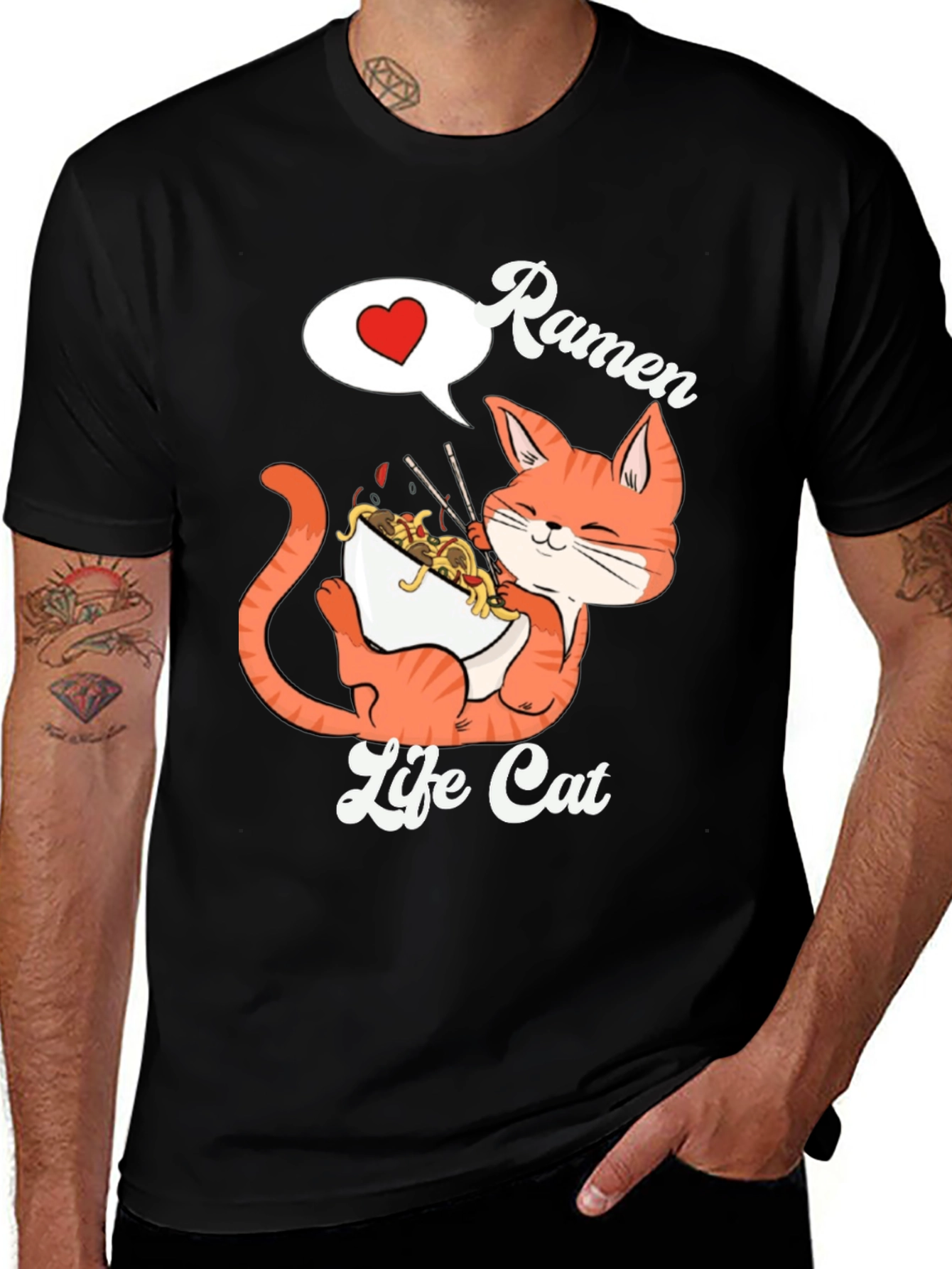 Variant 20 of Ramen Life Cat Graphic T-Shirt
