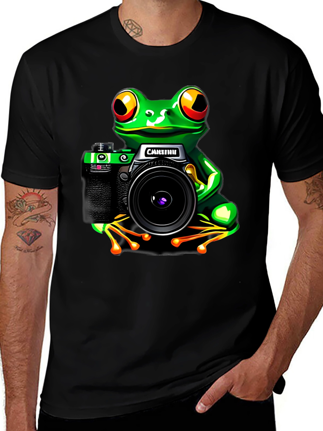 Variant 27 of Frog Photographer Graphic T-Shirt