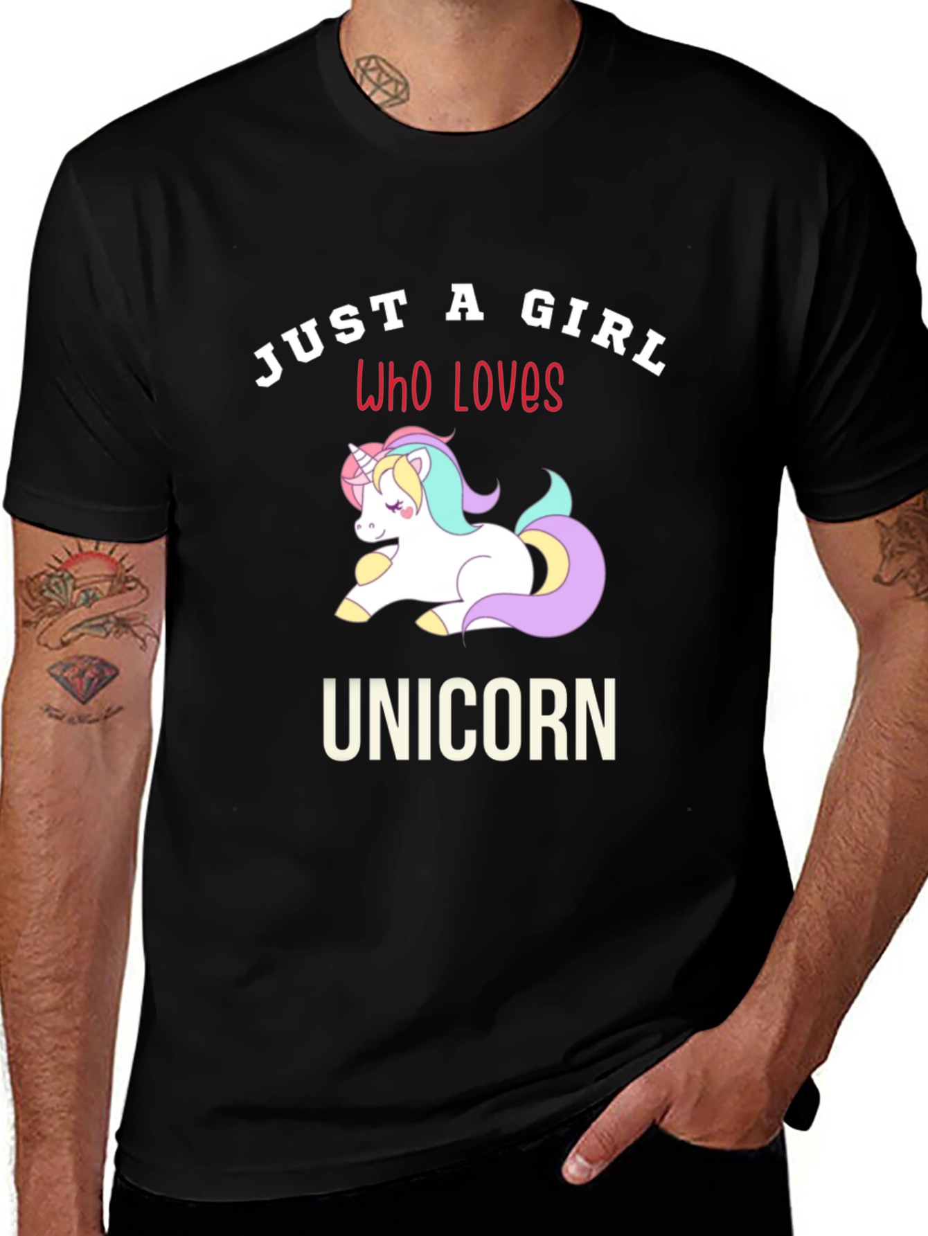 Variant 8 of Just A Girl Who Loves Unicorns Graphic Tee