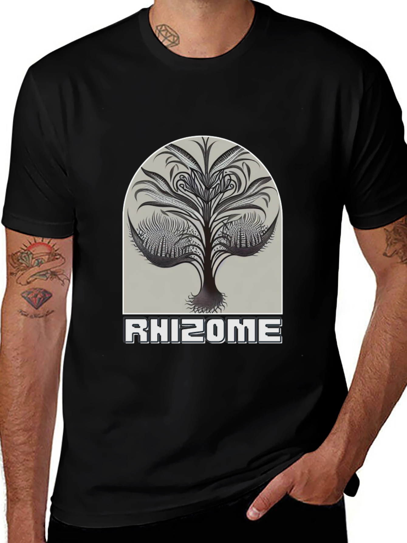 Variant 16 of Rhizome Graphic Tee - Unique Artistic Design