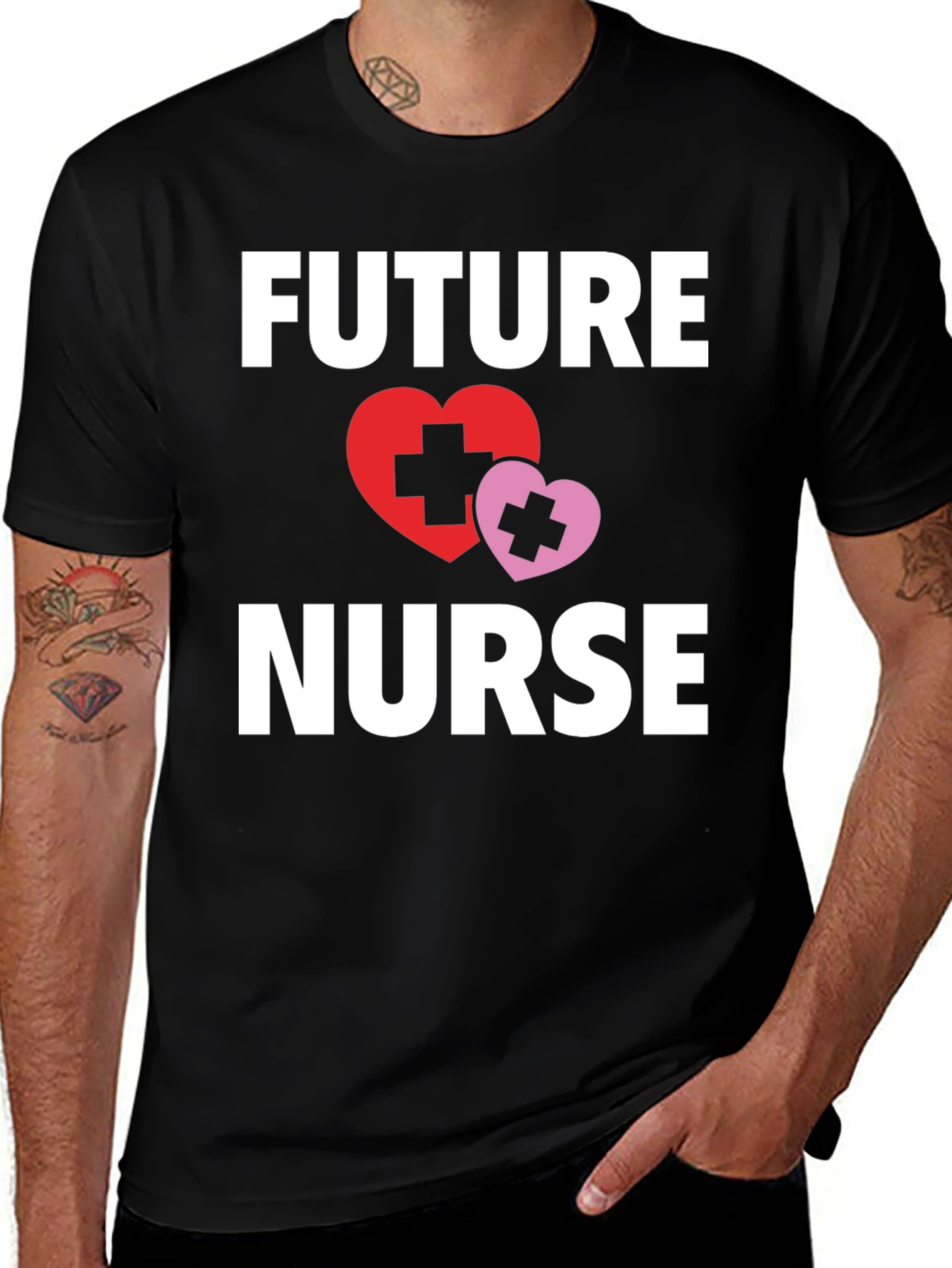 Variant 10 of Future Nurse T-Shirt with Heart Graphic