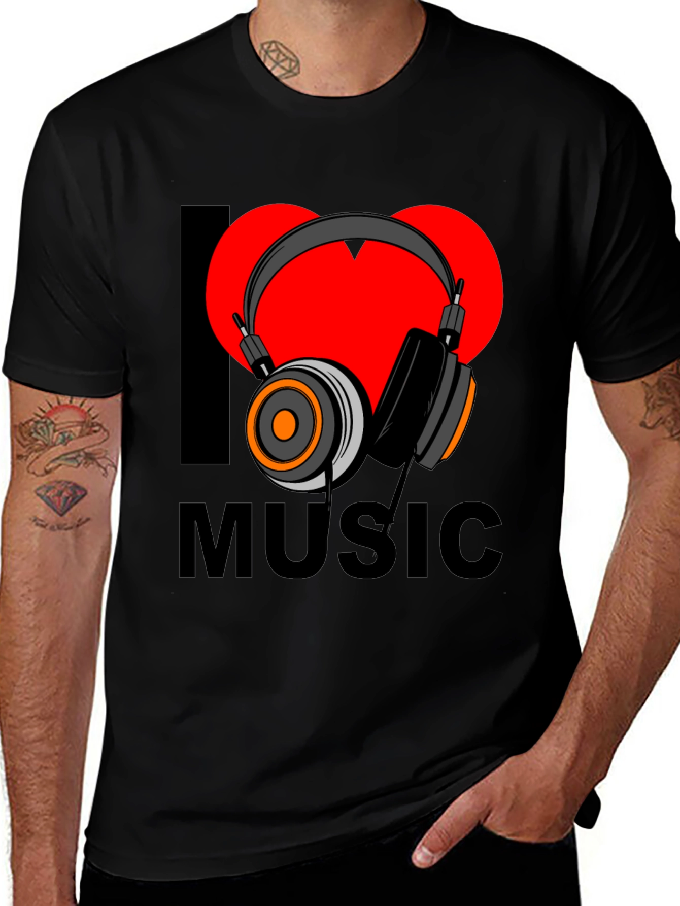 I Love Music Graphic T-Shirt