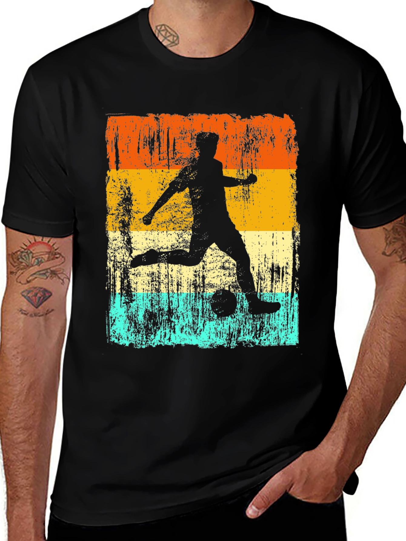 Variant 2 of Retro Soccer Player Graphic T-Shirt