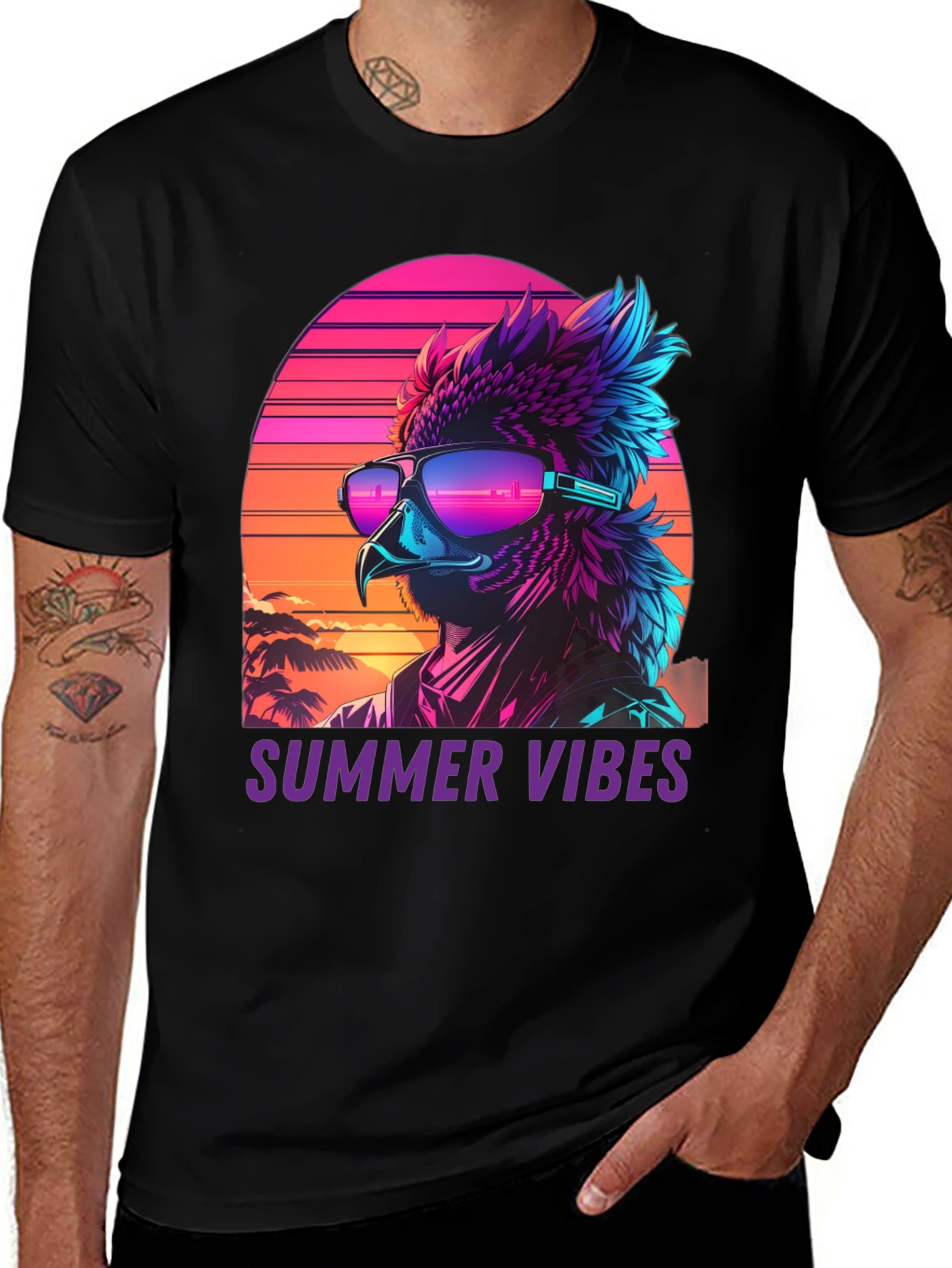 Variant 20 of Summer Vibes Bird T-Shirt