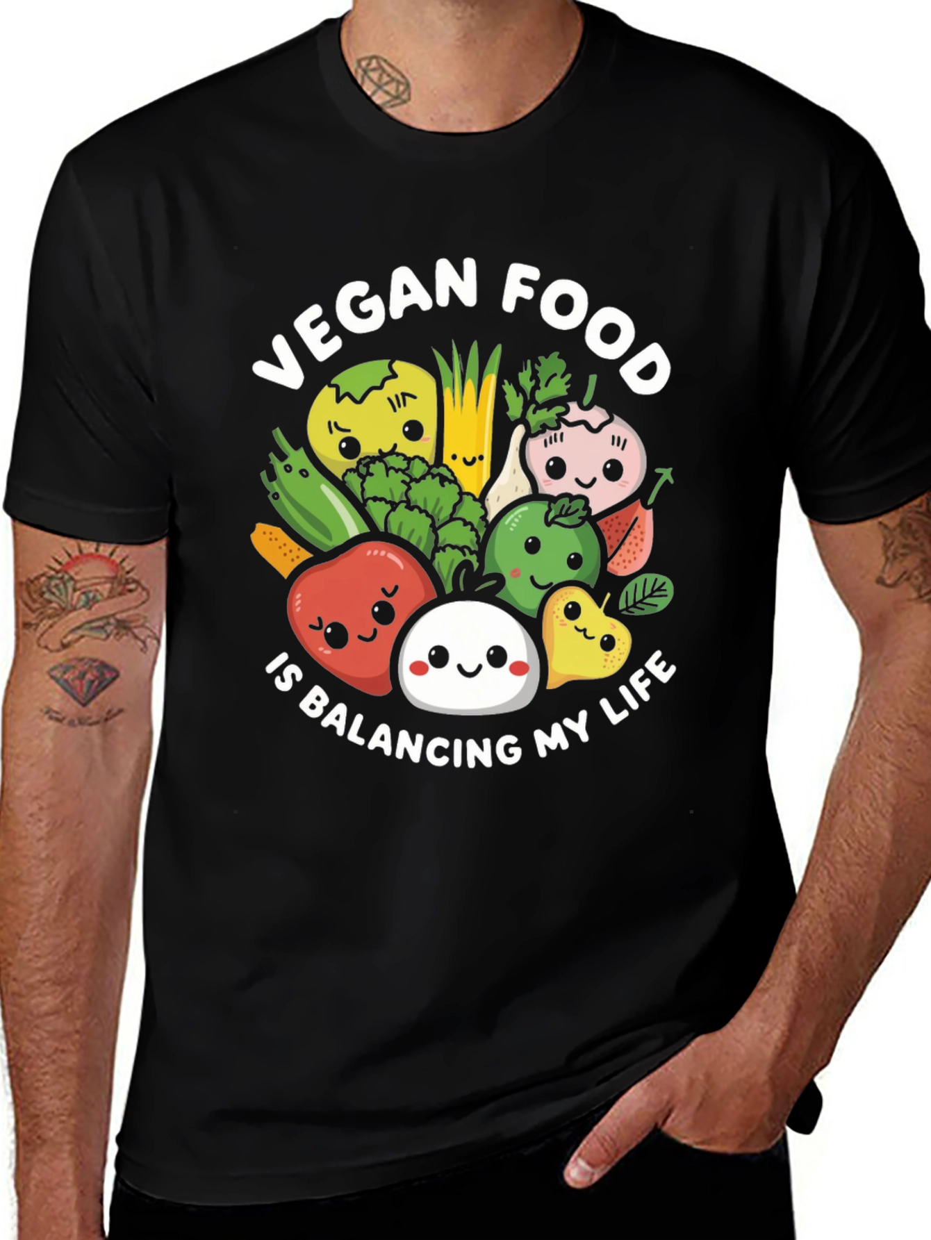 Variant 5 of Vegan Food Balancing Life T-Shirt