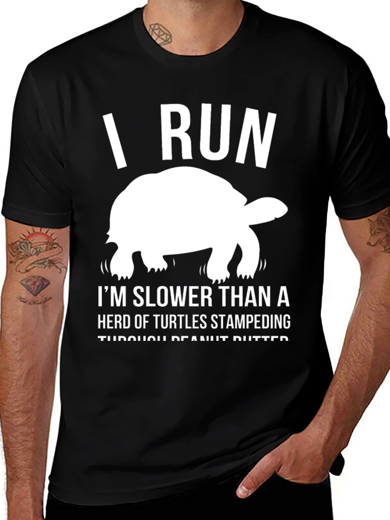 Variant 7 of I Run Slower Than Turtles T-Shirt - Funny Graphic Tee