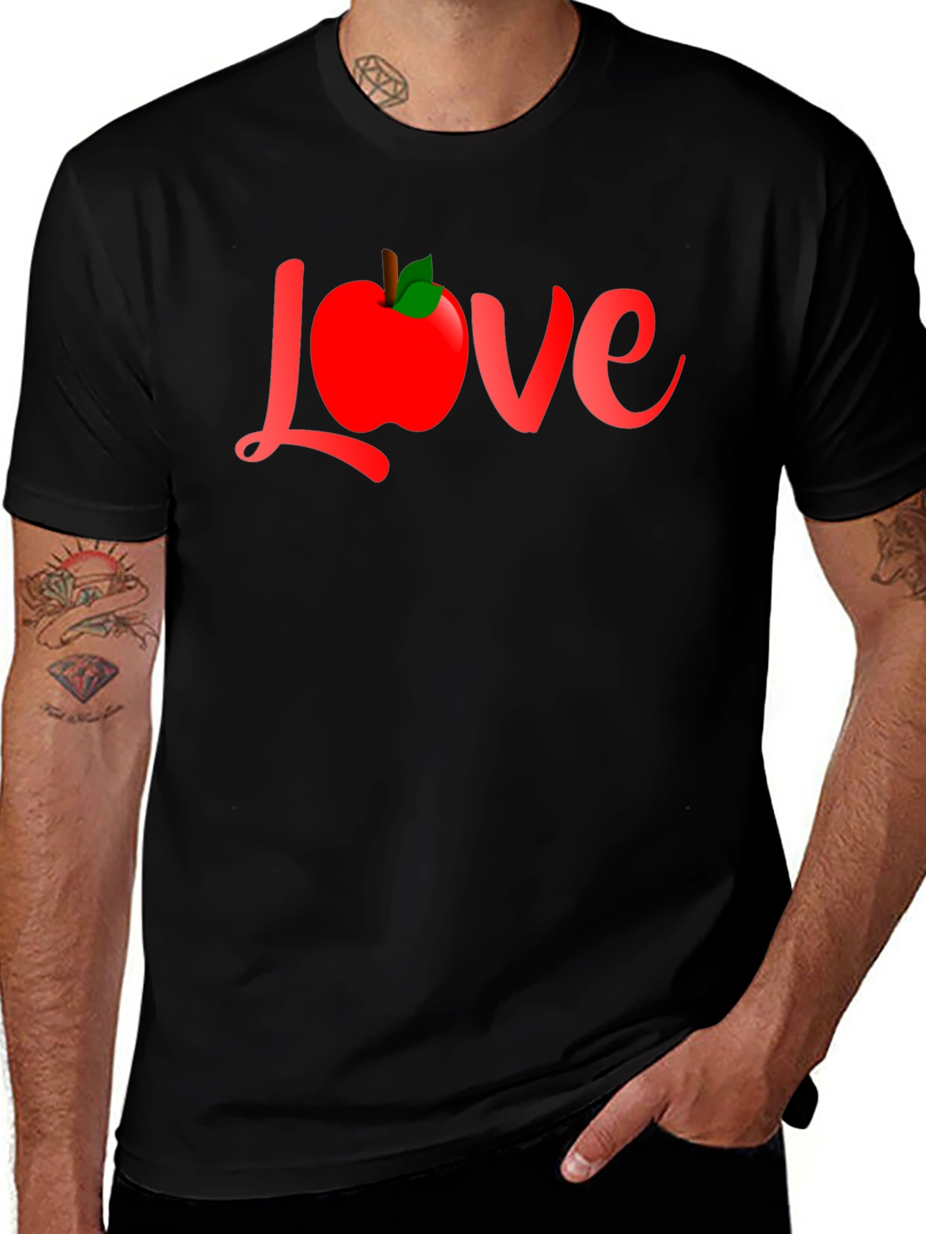 Variant 22 of Love Apple Graphic T-Shirt - Teacher Appreciation