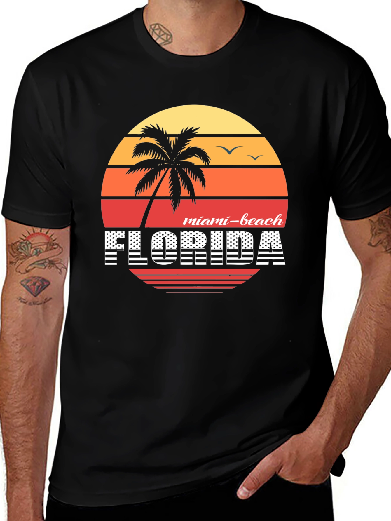 Miami Beach Florida Retro Graphic Tee