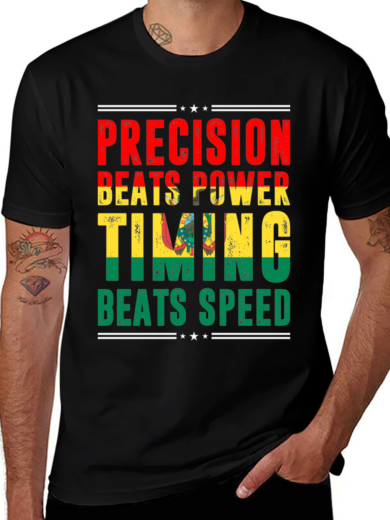 Variant 22 of Precision Beats Power T-Shirt