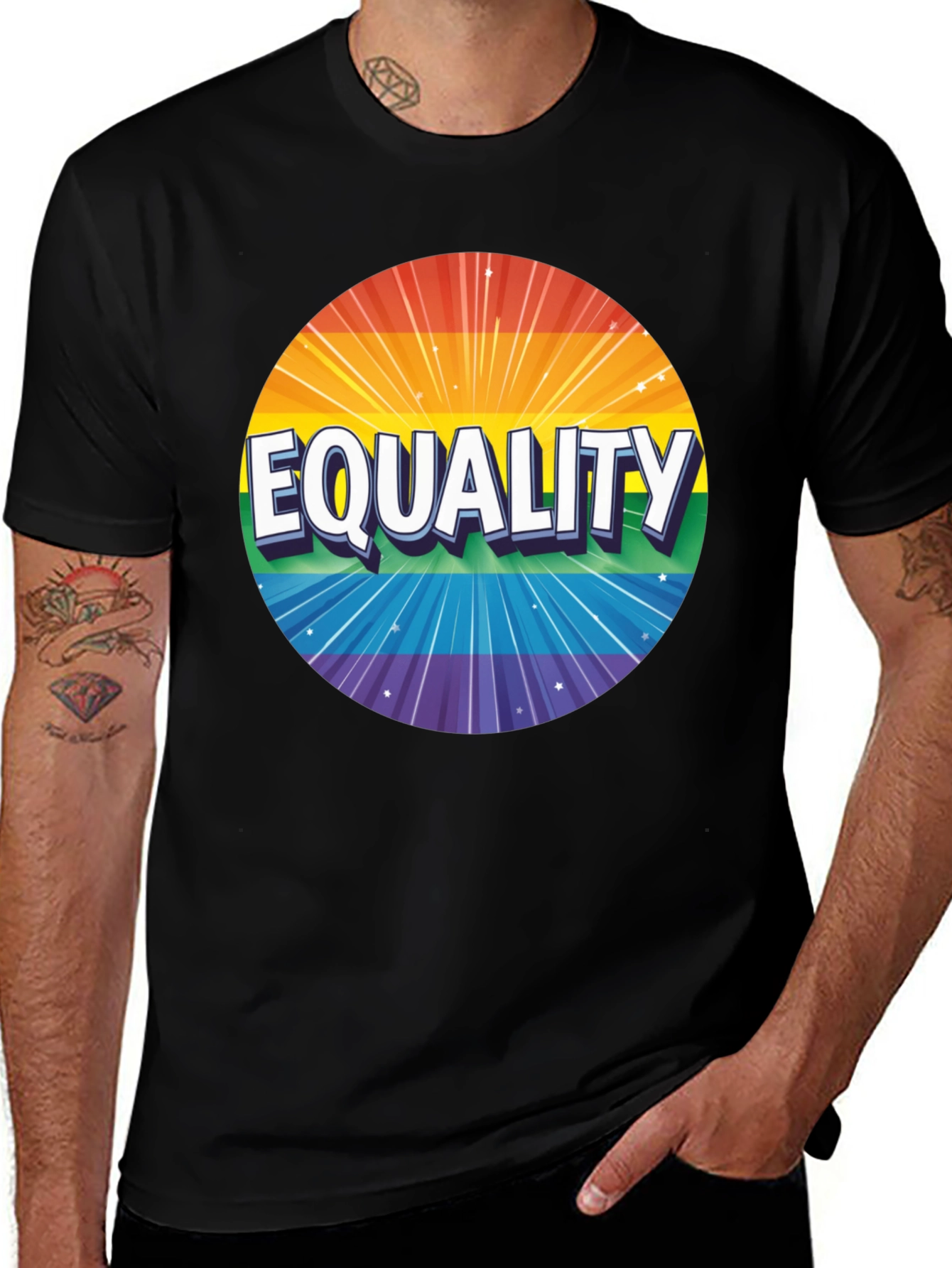 Variant 19 of Equality Rainbow Pride T-Shirt - Unisex