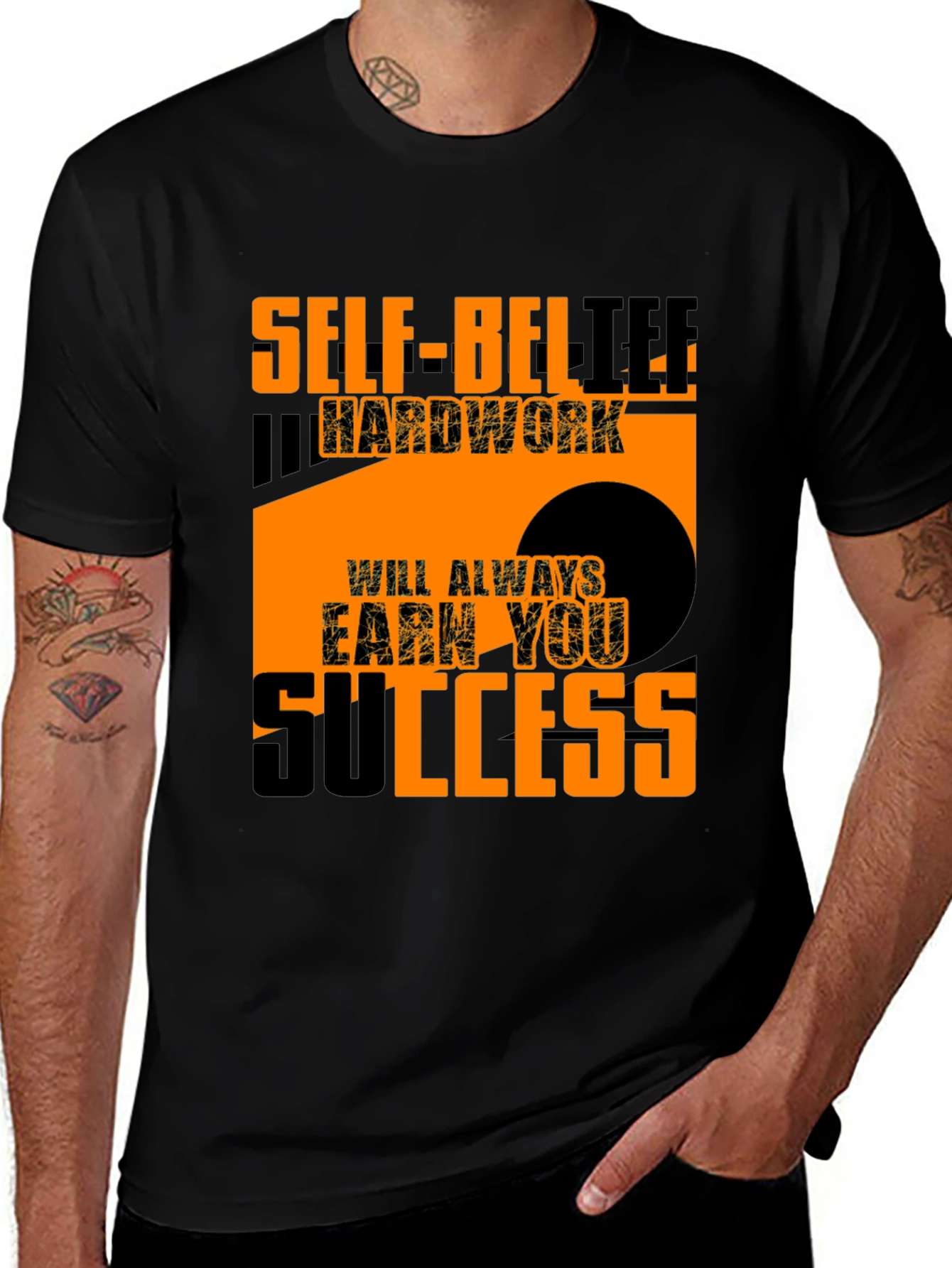 Motivational T-Shirt: Self-Belief & Hard Work