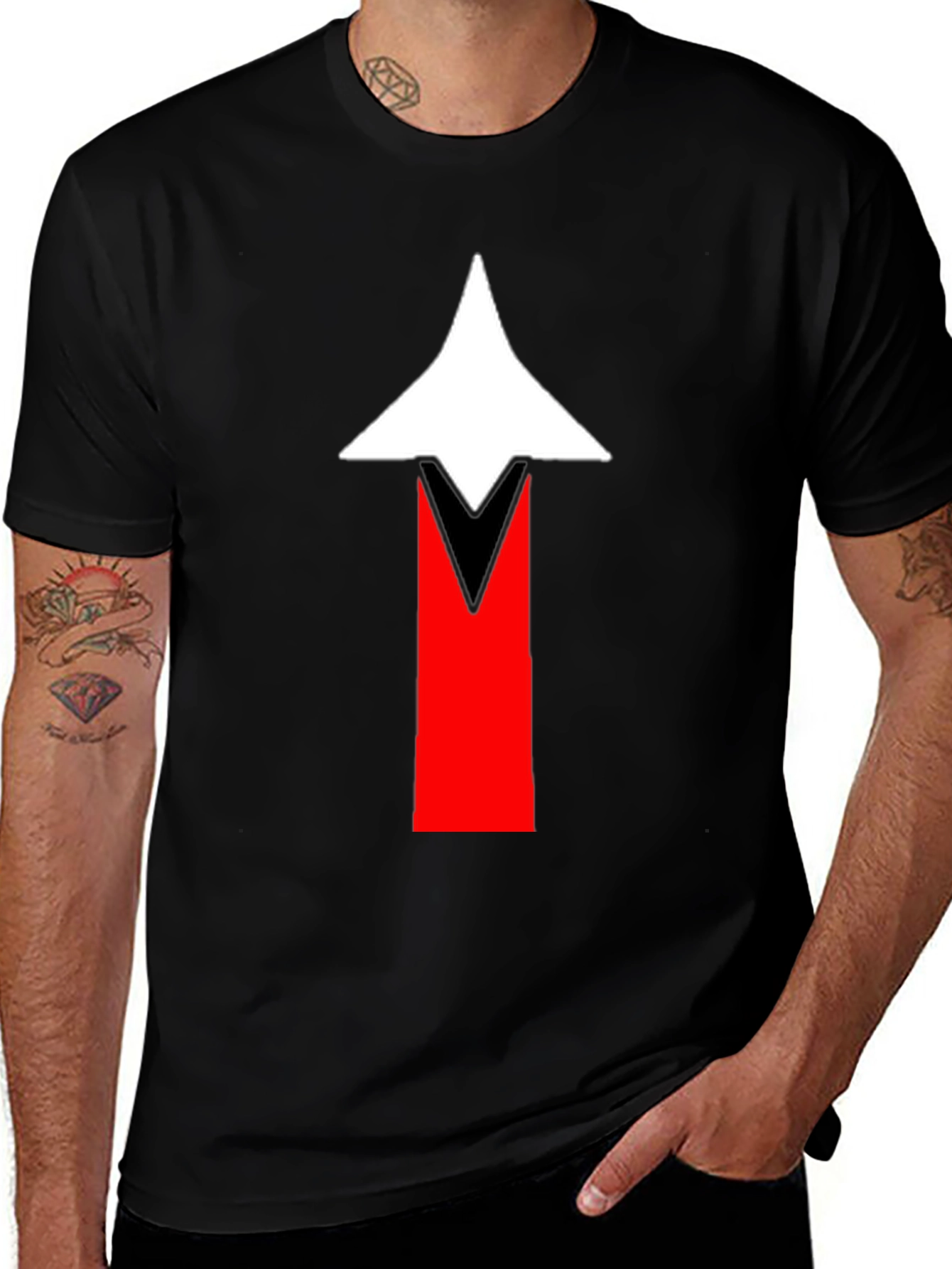Variant 28 of Arrow Graphic Tee - Modern Minimalist Design