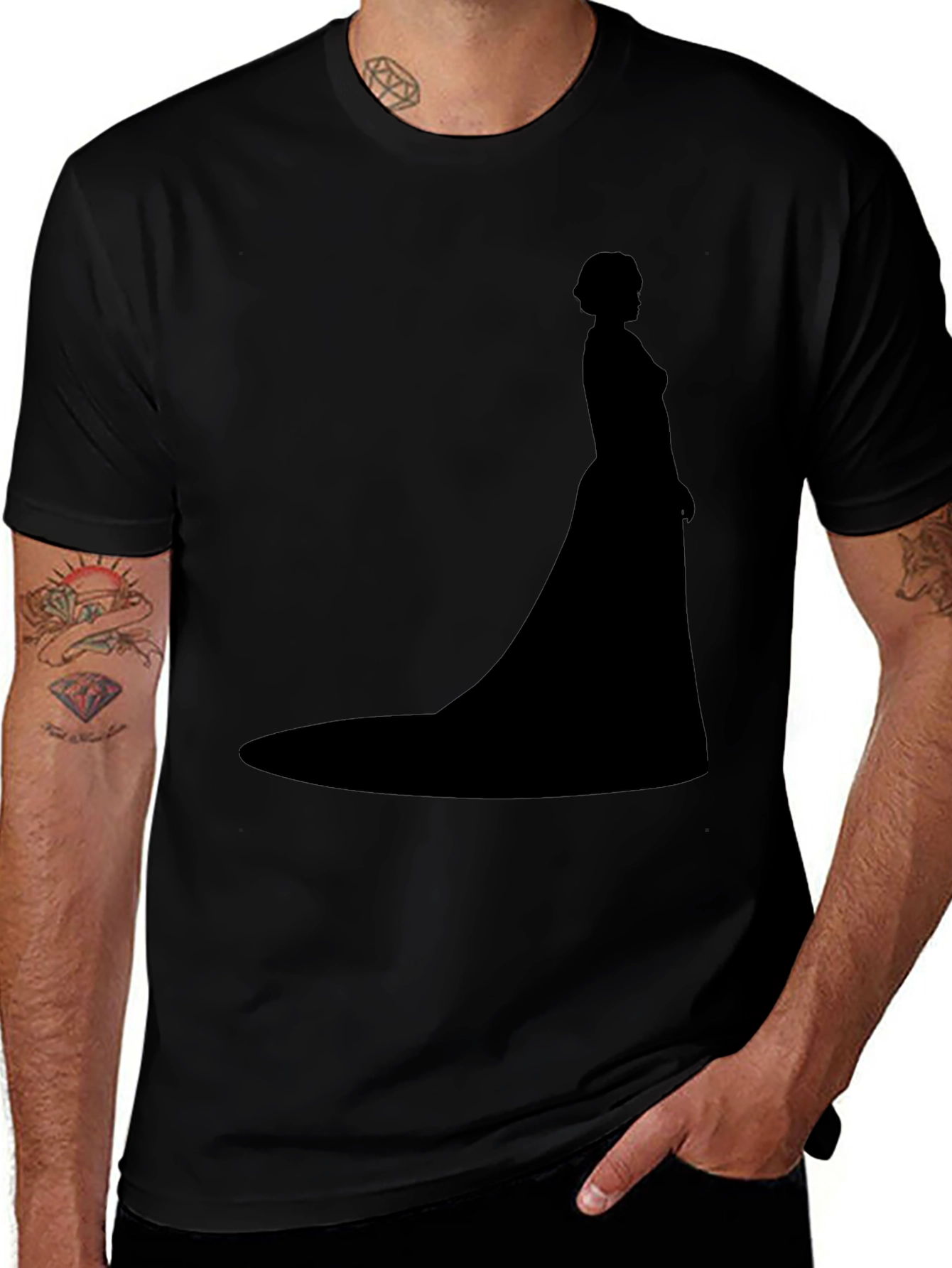 Variant 3 of Elegant Silhouette T-Shirt - Classic Style