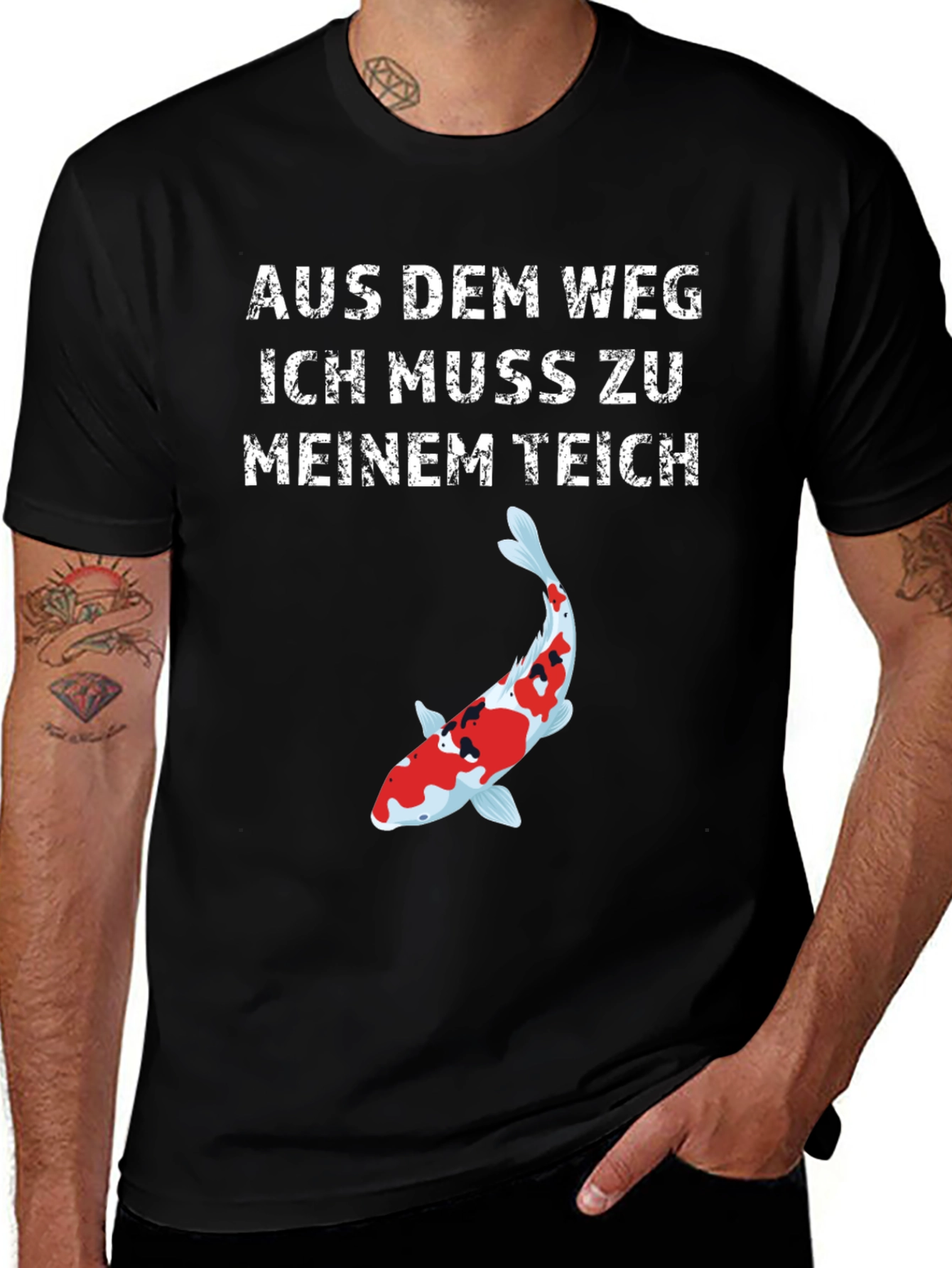 Koi Pond T-Shirt - Aus Dem Weg Ich Muss Zu Meinem Teich
