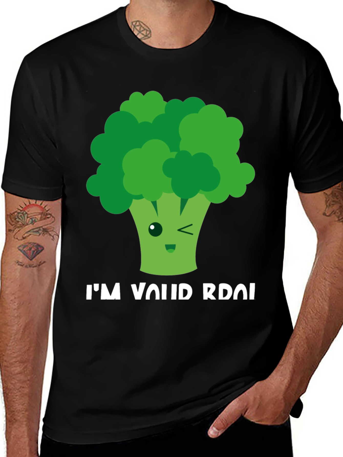 Variant 14 of Funny Broccoli Pun Graphic Tee - I'm Your Brocc
