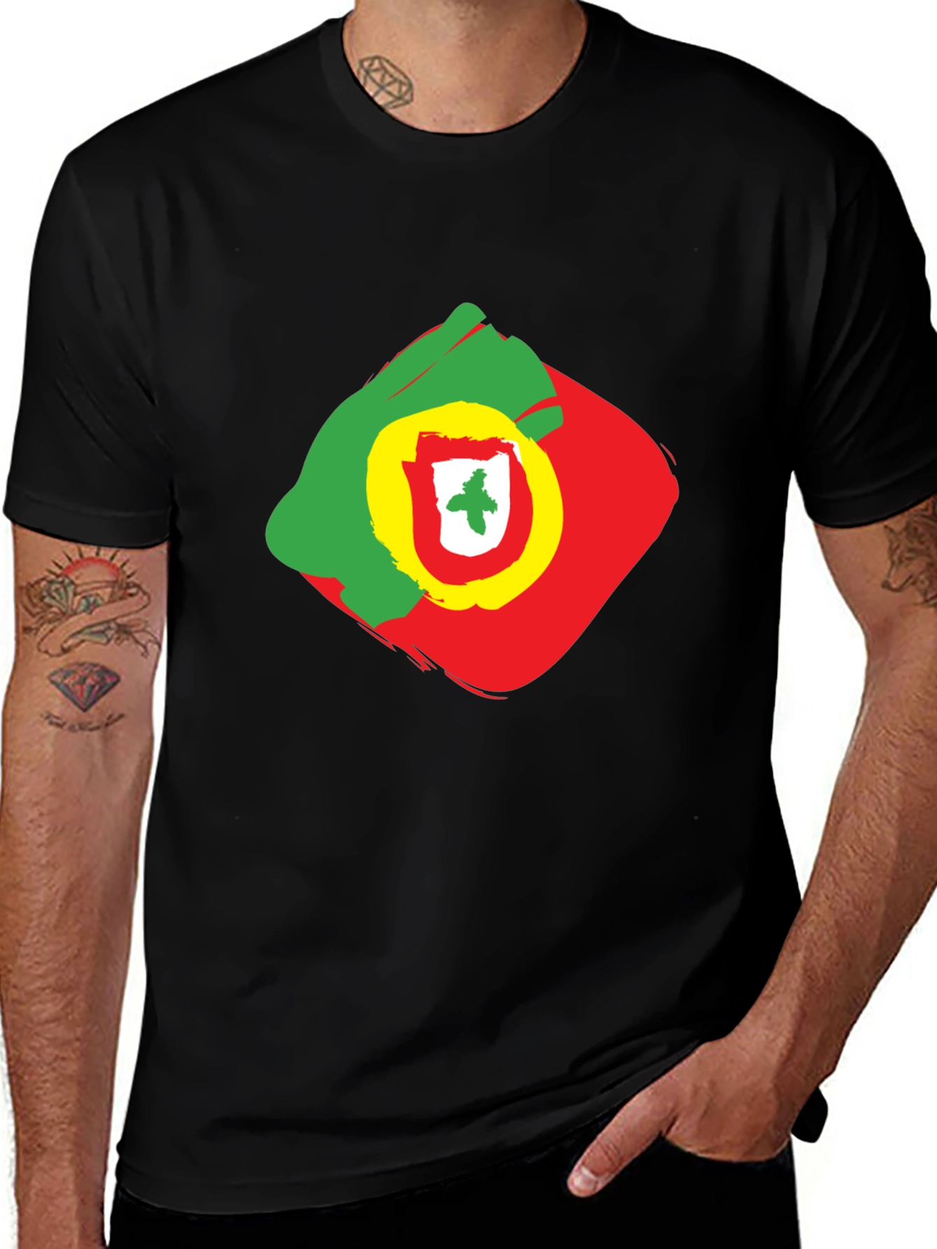 Portugal Flag Graphic Print T-Shirt