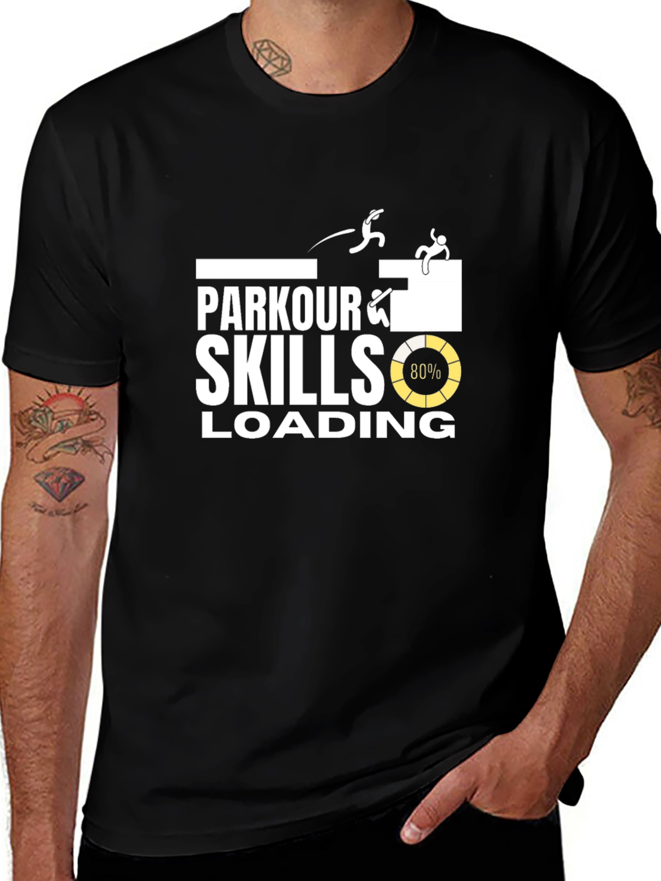 Variant 10 of Parkour Skills Loading T-Shirt - Black