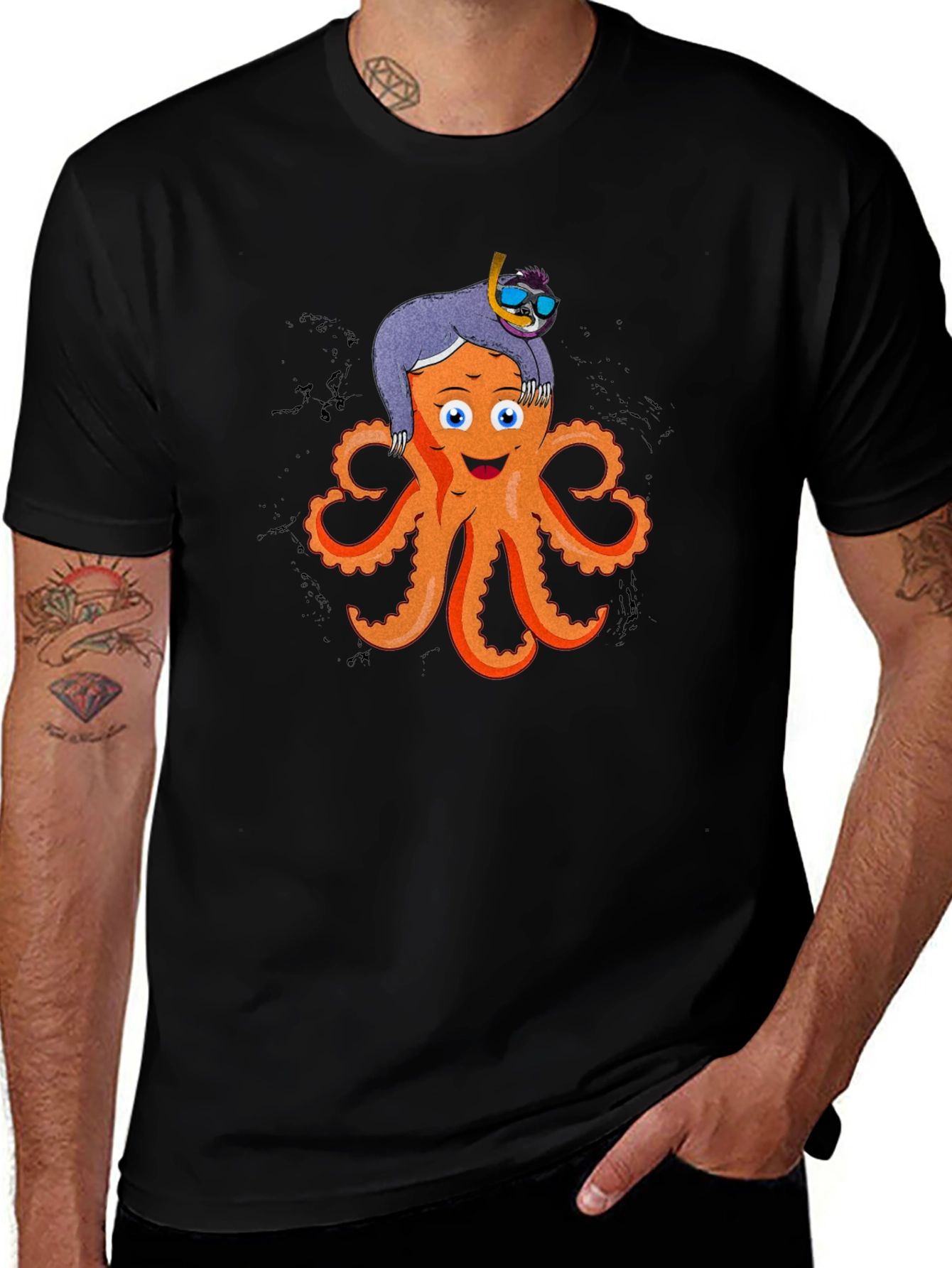 Variant 22 of Octopus & Sloth Graphic T-Shirt - Unique Design