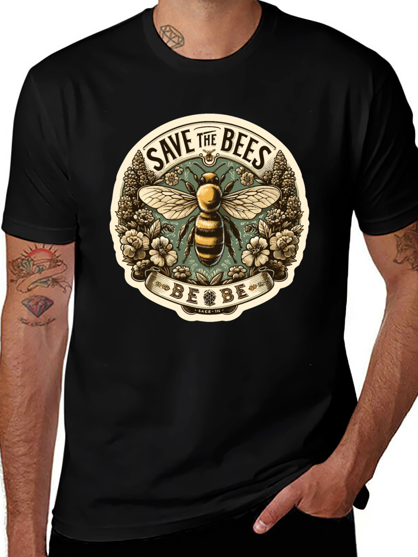 Variant 14 of Save The Bees Graphic T-Shirt