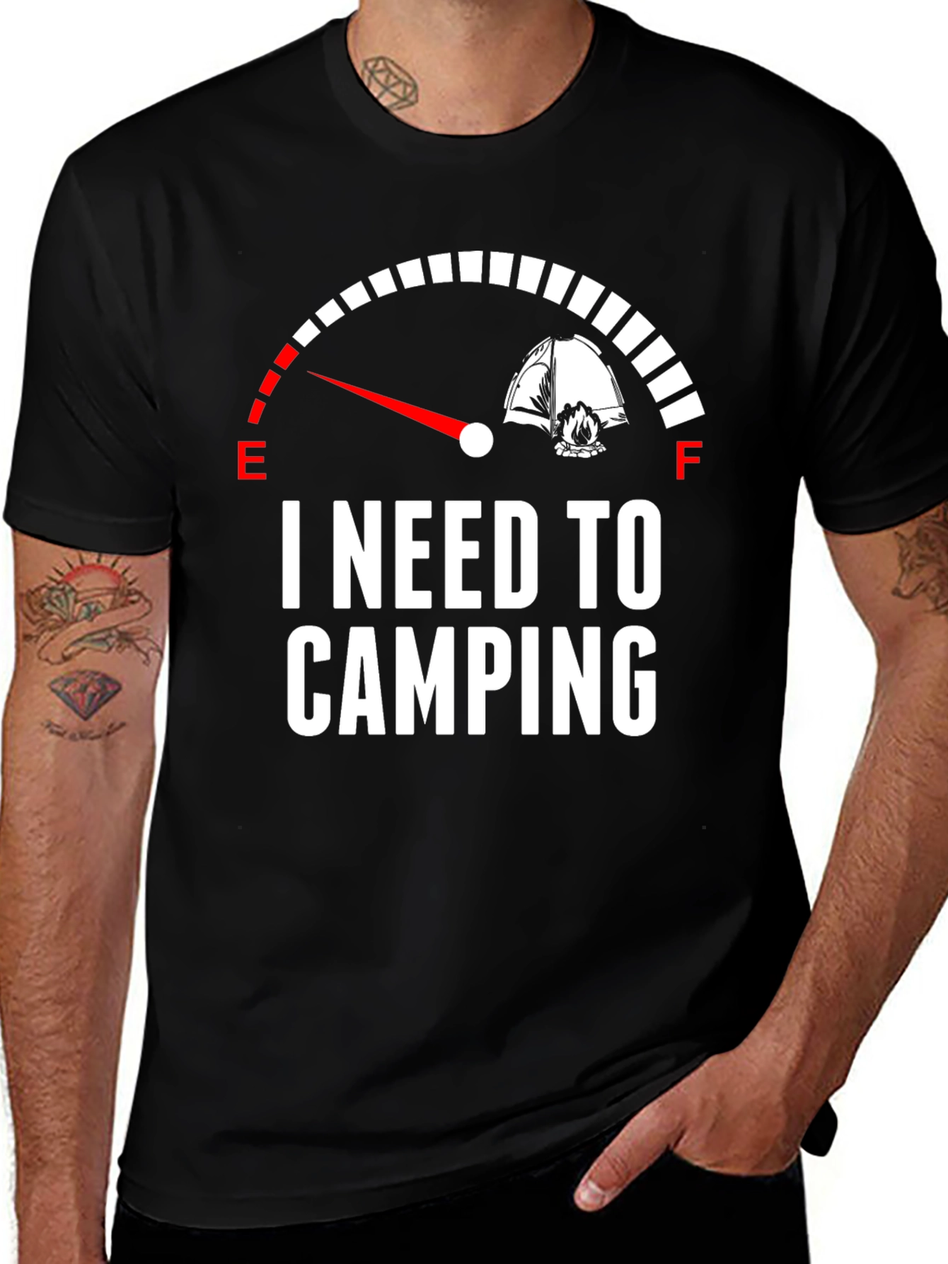 Black I Need To Camping Graphic Tee main image