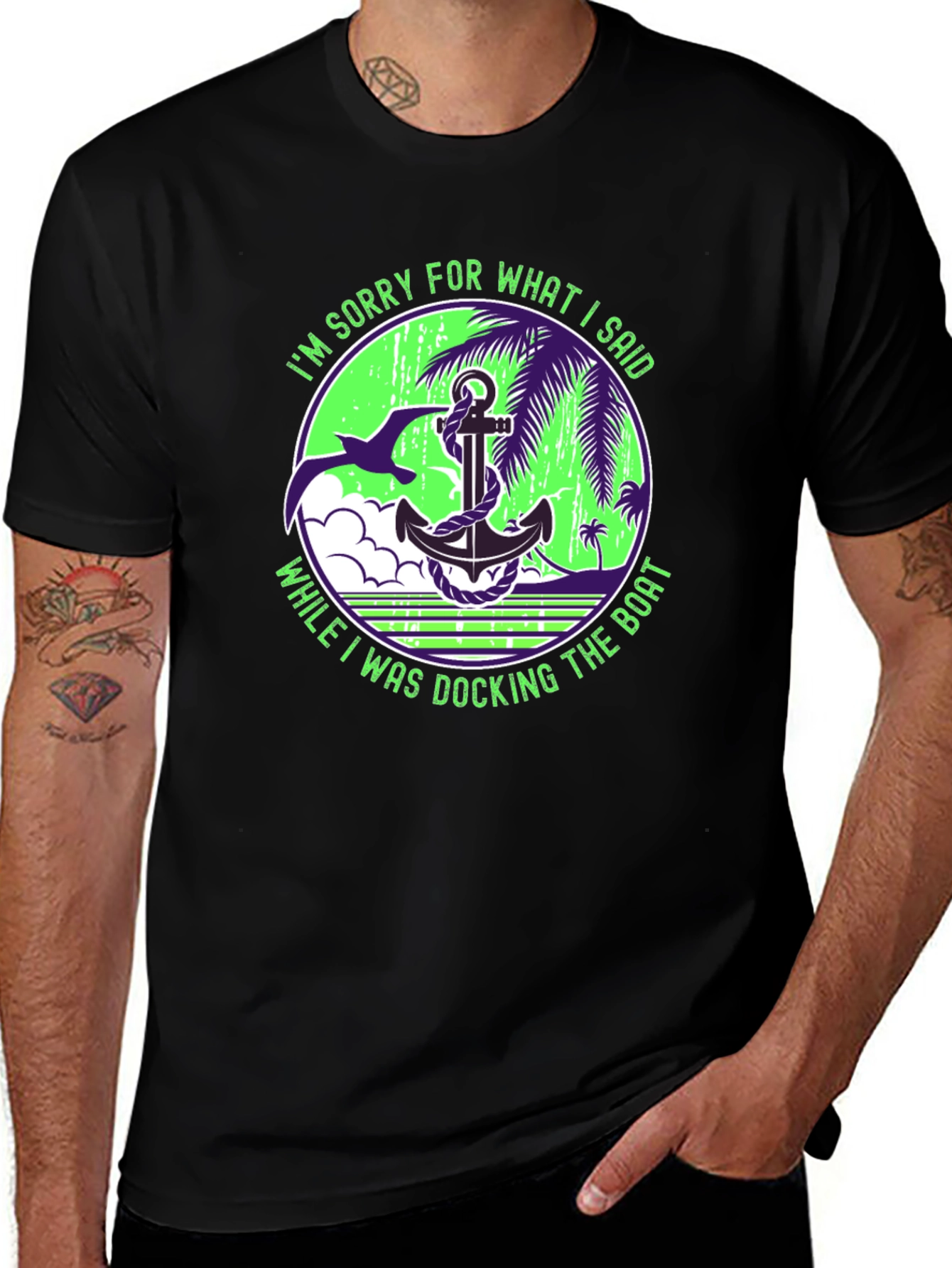 Variant 20 of Funny Docking the Boat Graphic T-Shirt