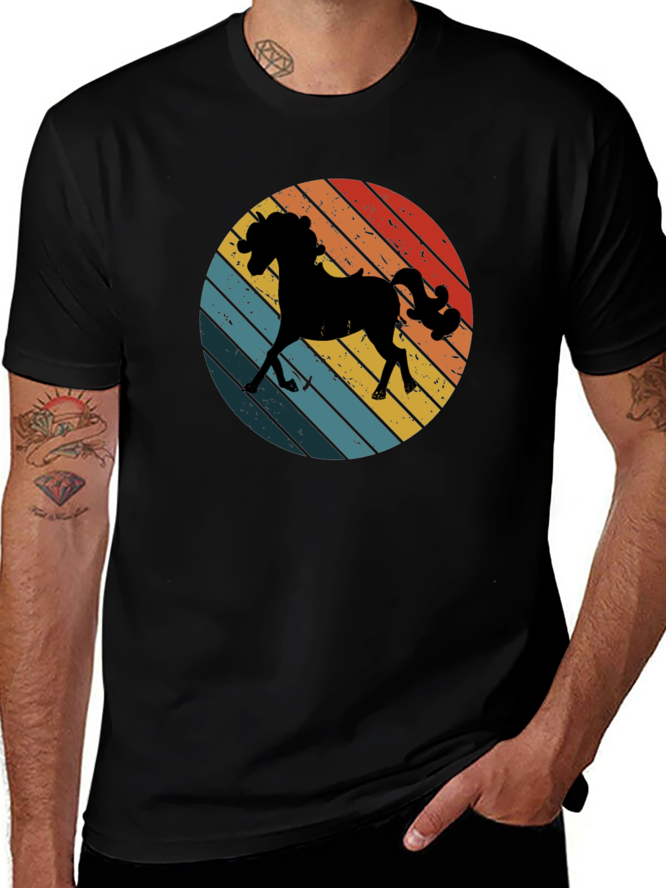 Variant 19 of Retro Horse Graphic Tee - Vintage Style