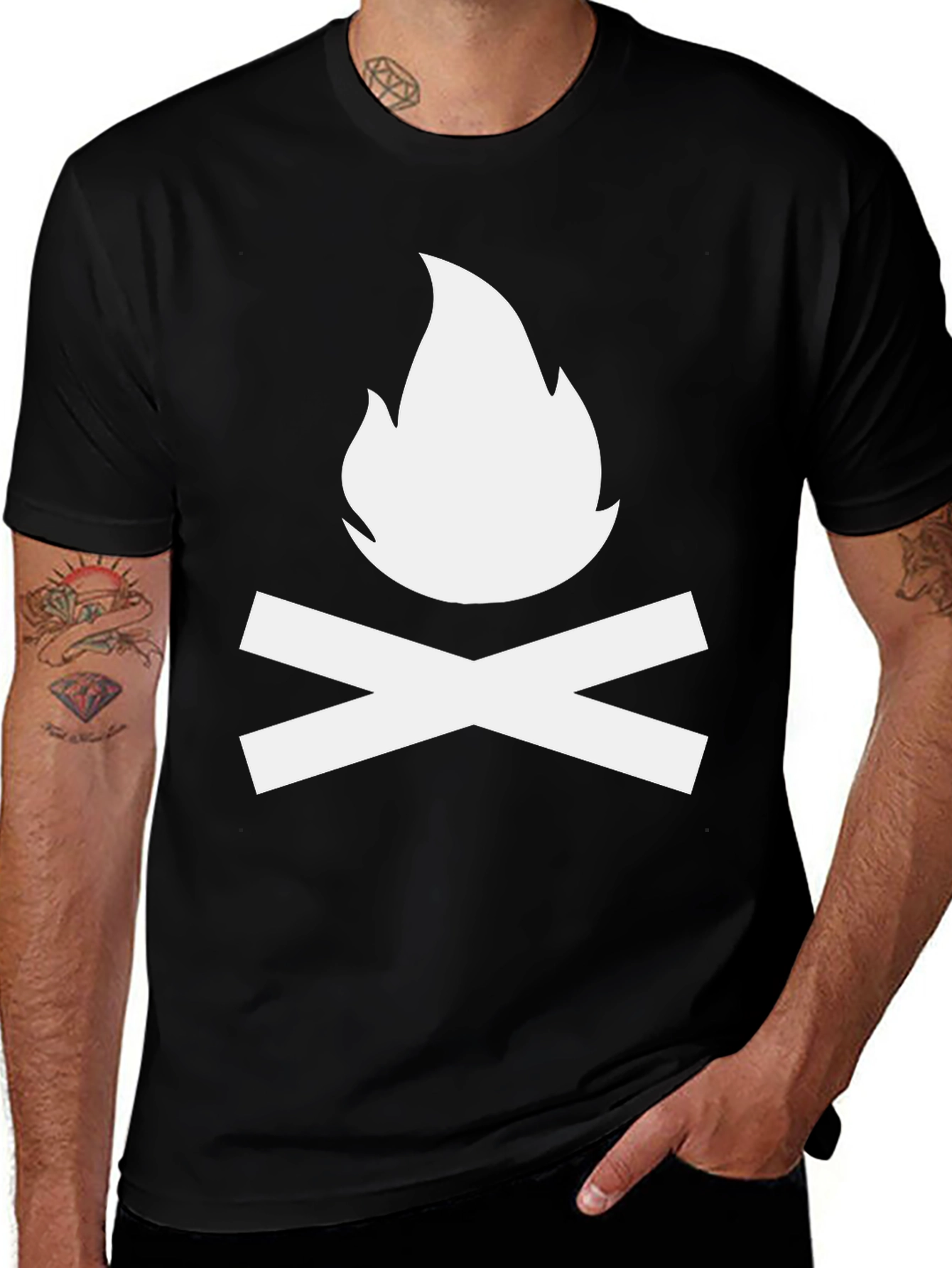 Variant 4 of Campfire Graphic T-Shirt - Soft Cotton Blend