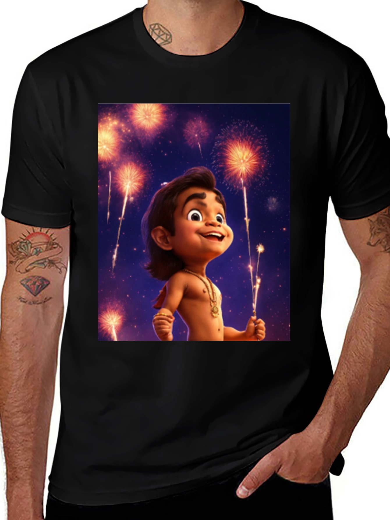 Maui Fireworks Cartoon T-Shirt
