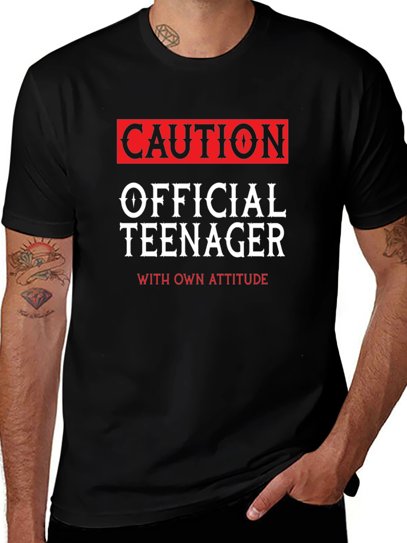 Variant 29 of Caution Official Teenager Novelty T-Shirt