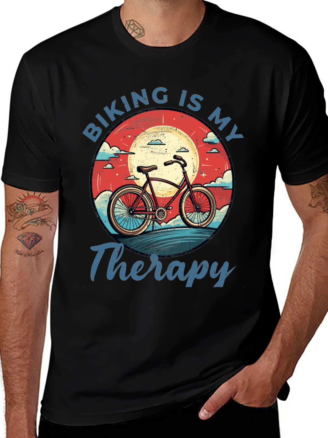 Variant 22 of Biking is My Therapy Graphic T-Shirt