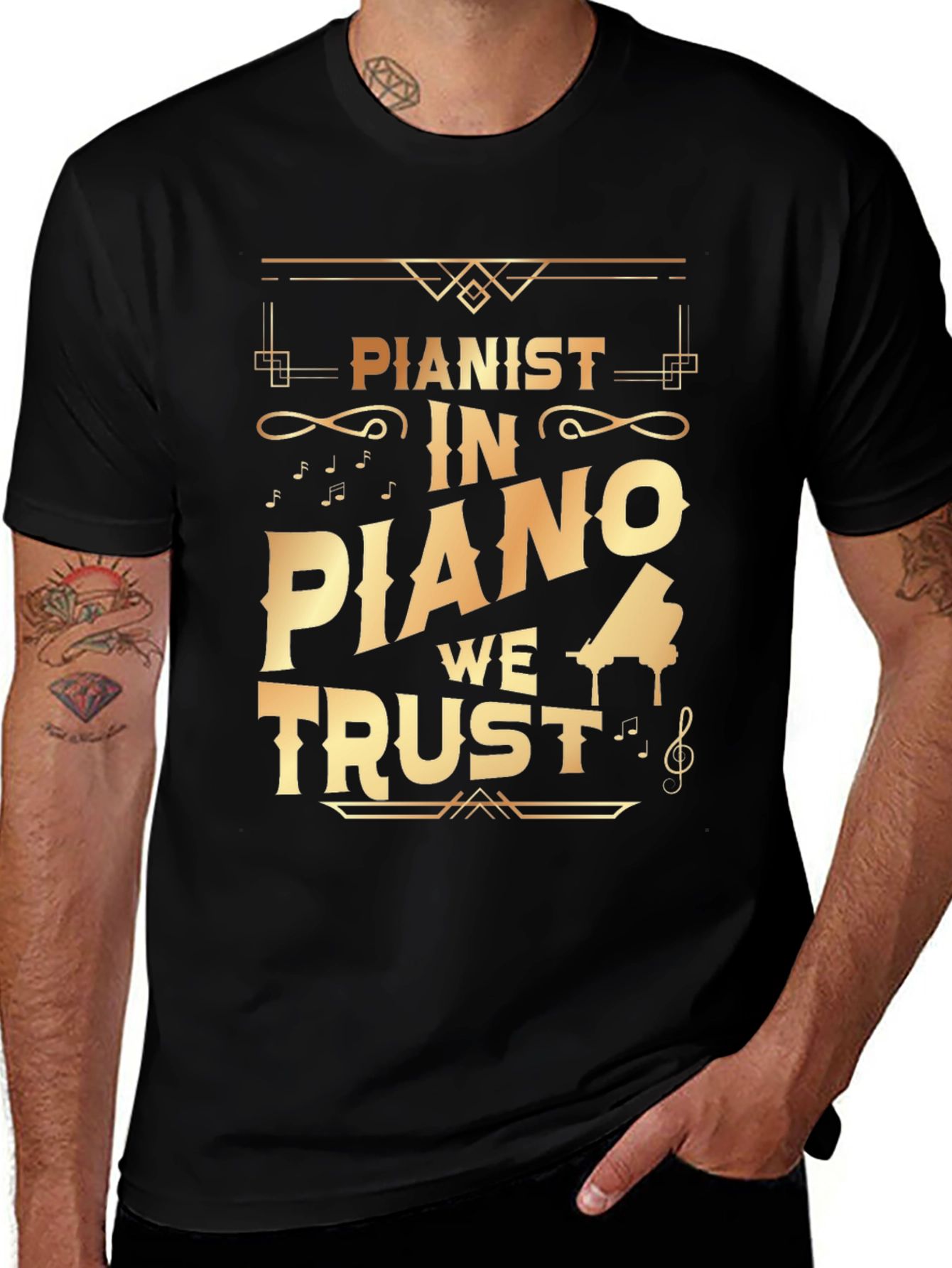 Variant 13 of Pianist In Piano We Trust T-Shirt
