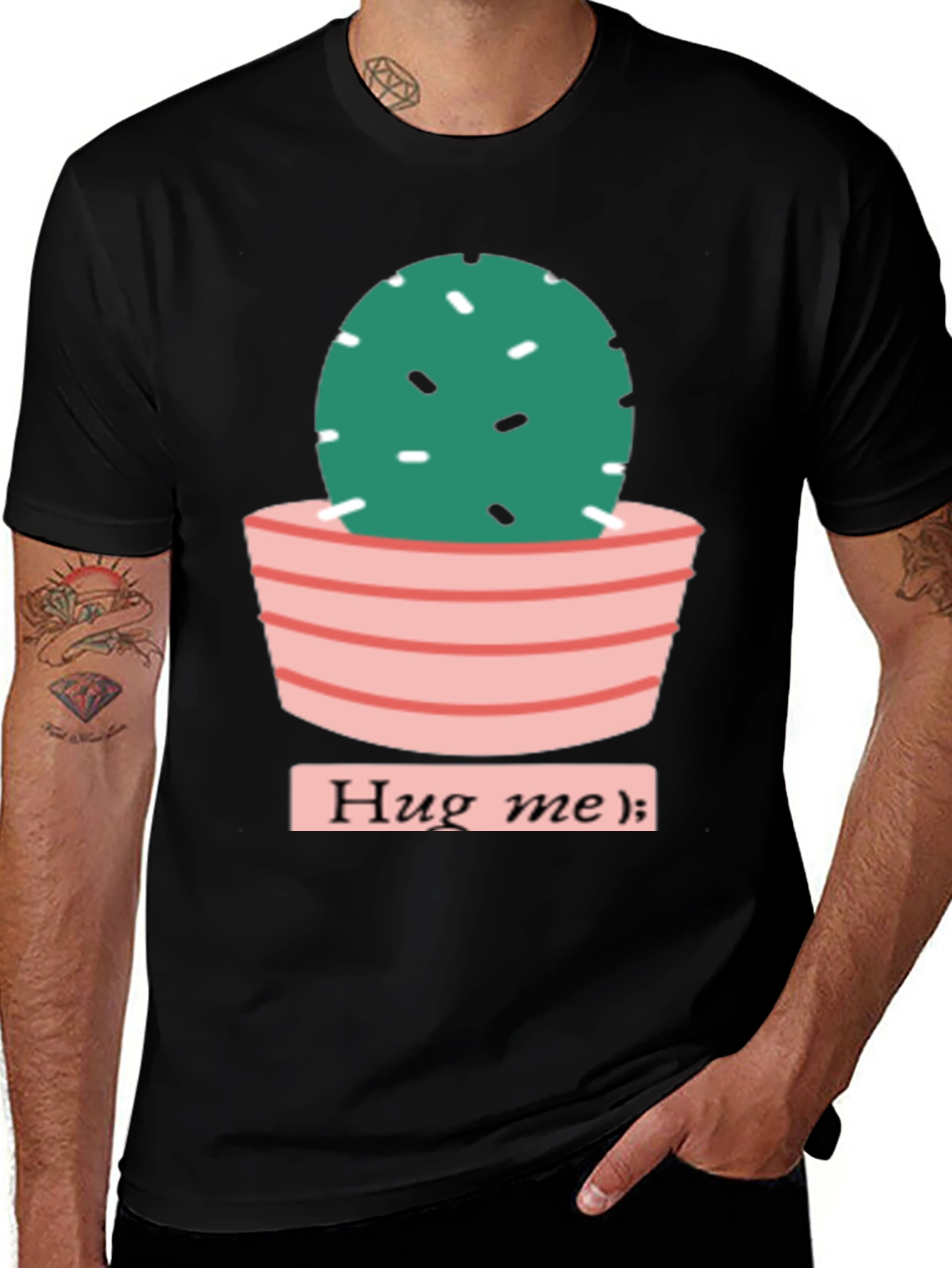Variant 27 of Hug Me Cactus T-Shirt - Cute & Comfy!
