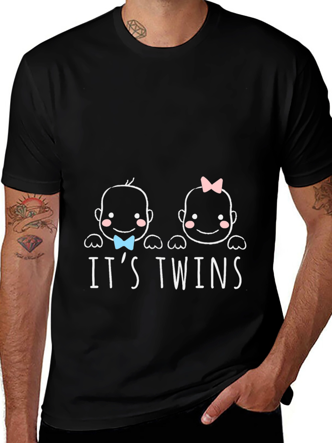 Variant 27 of It's Twins! Baby Gender Reveal T-Shirt