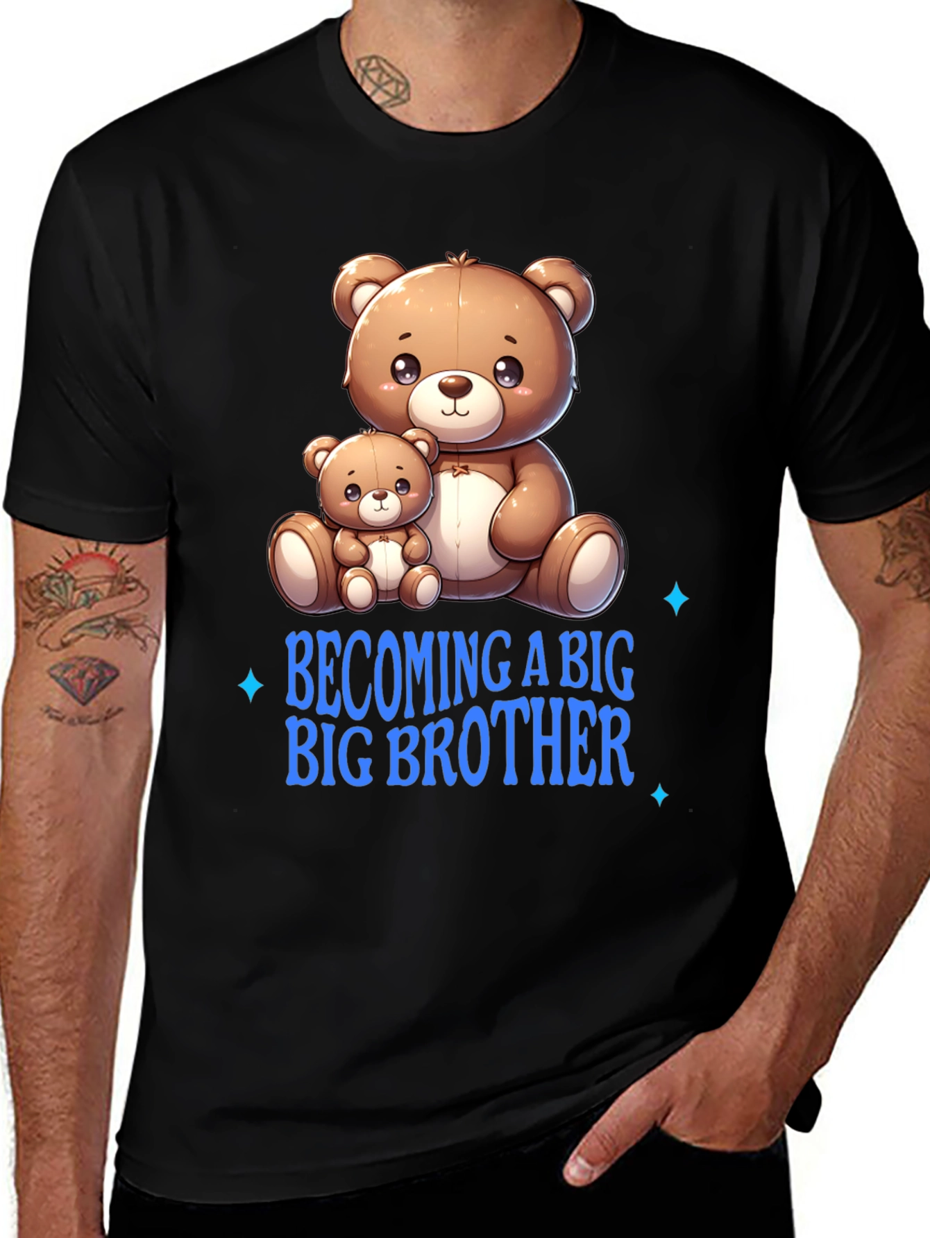 Variant 27 of Becoming a Big Brother T-Shirt, Cute Bear Graphic