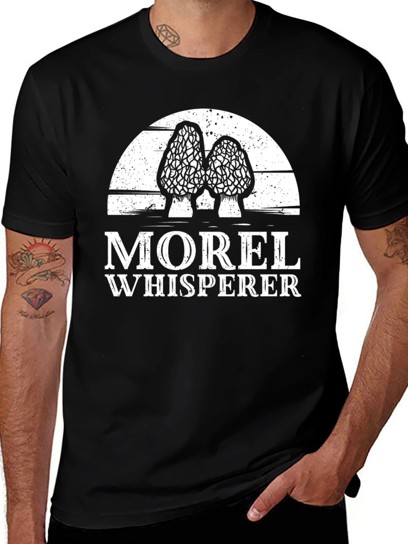 Variant 12 of Morel Whisperer T-Shirt - Mushroom Hunting Tee