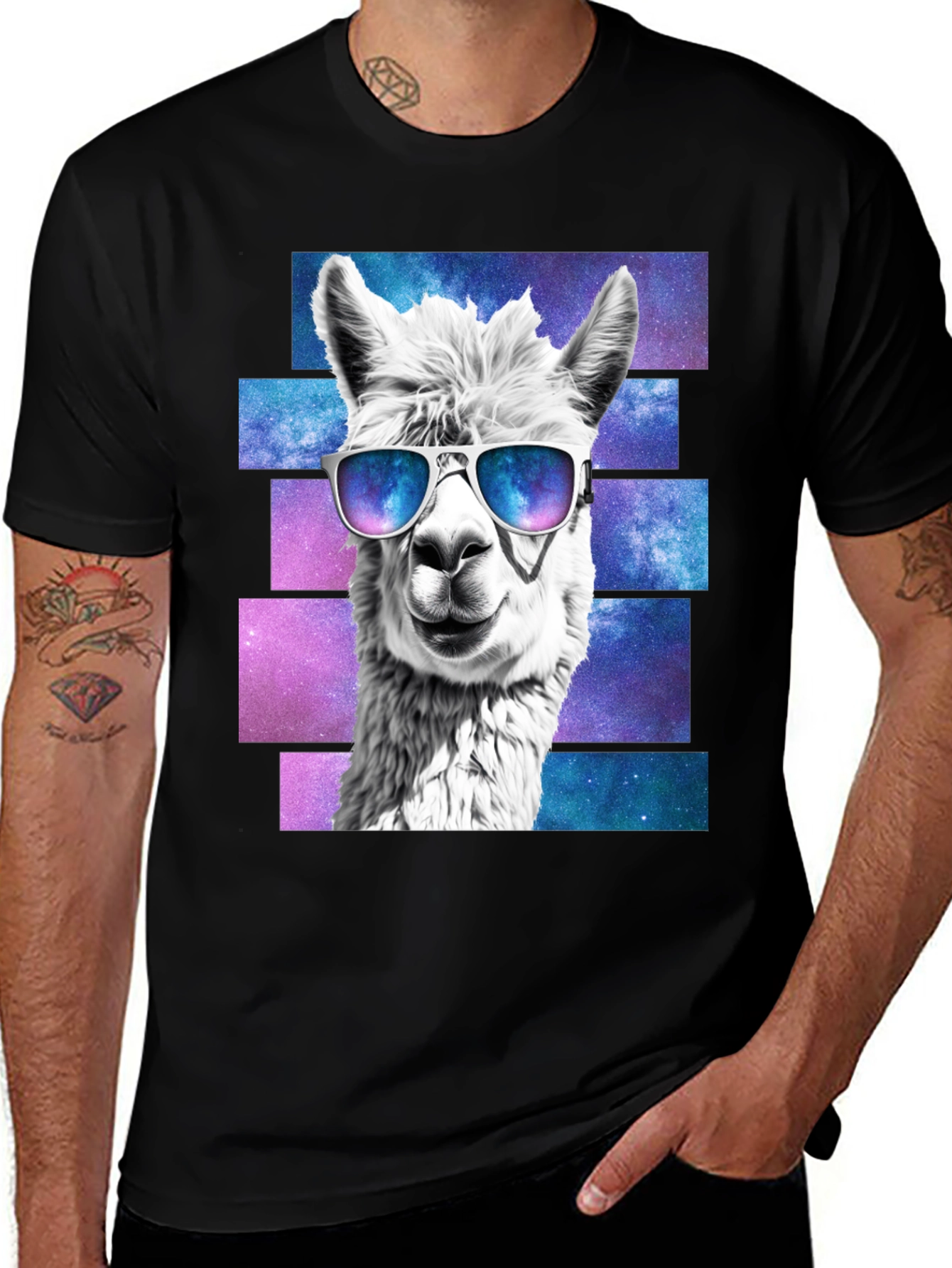 Variant 9 of Cool Llama Galaxy T-Shirt