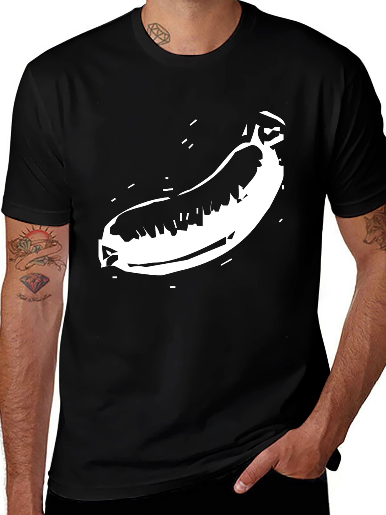 Variant 8 of Banana Graphic Black T-Shirt - Modern Style