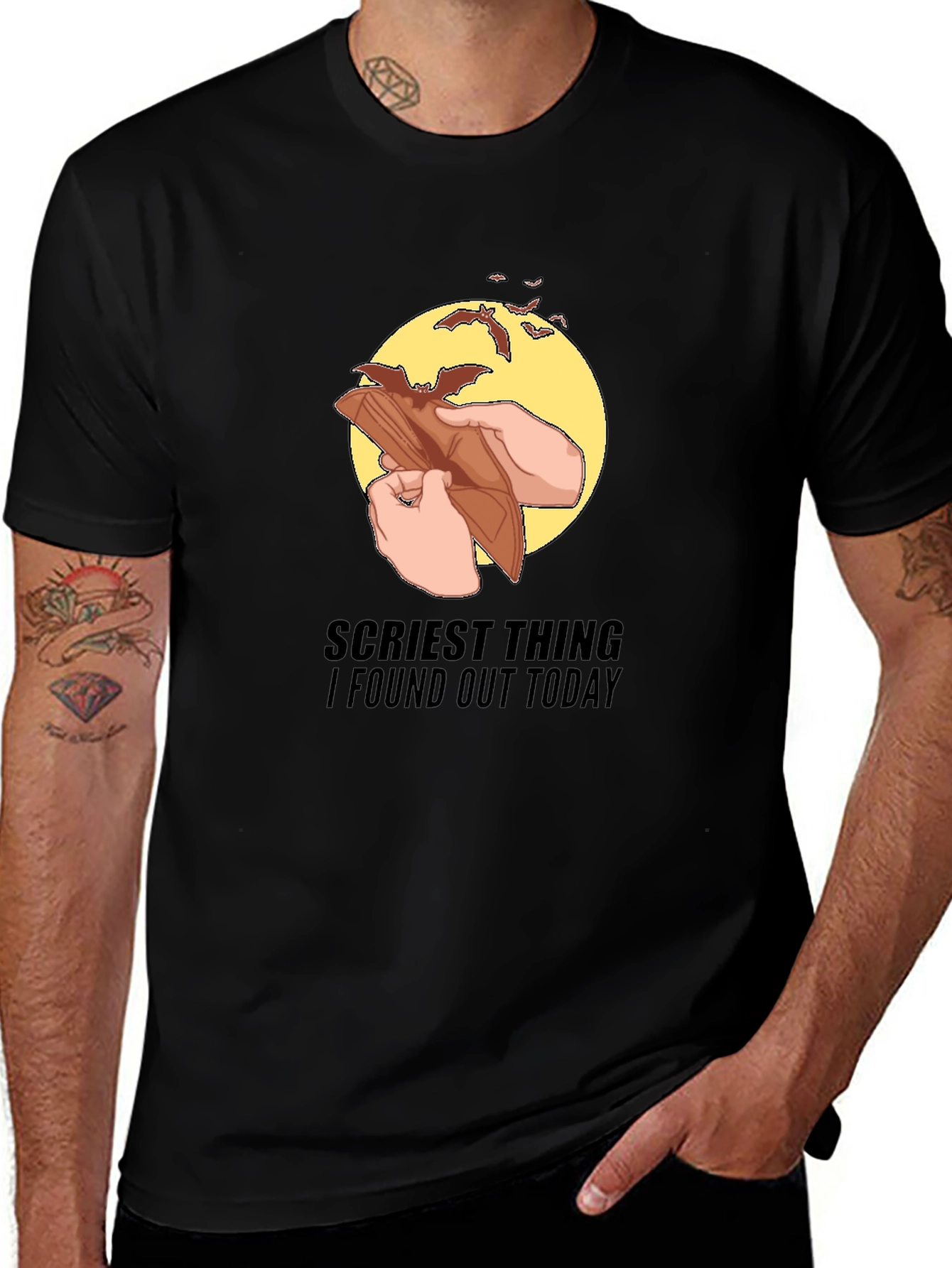 Variant 20 of Scariest Thing T-Shirt: Bats in Wallet Graphic Tee