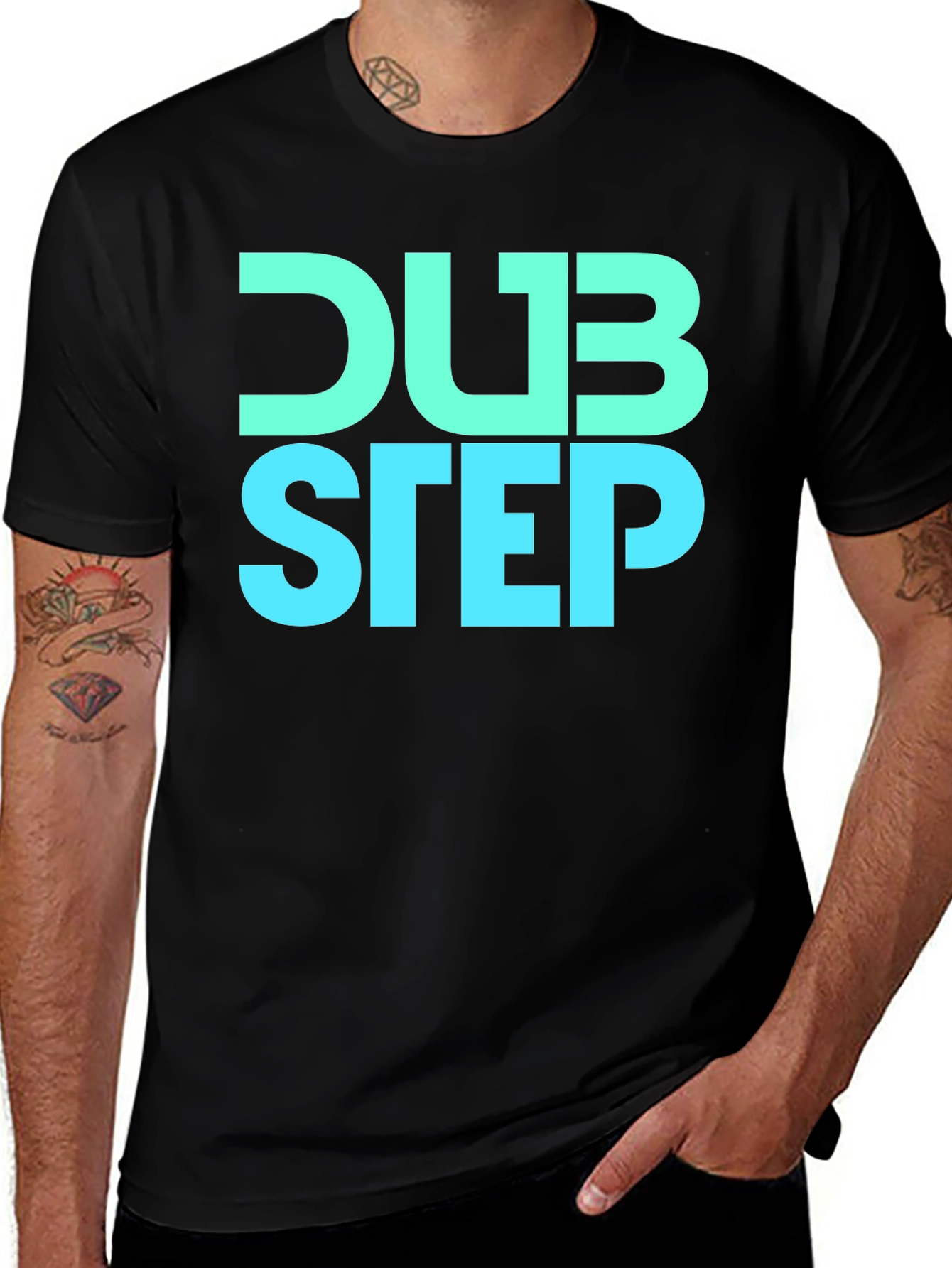 Variant 30 of Dubstep Graphic Tee - Music Lover's Black T-Shirt