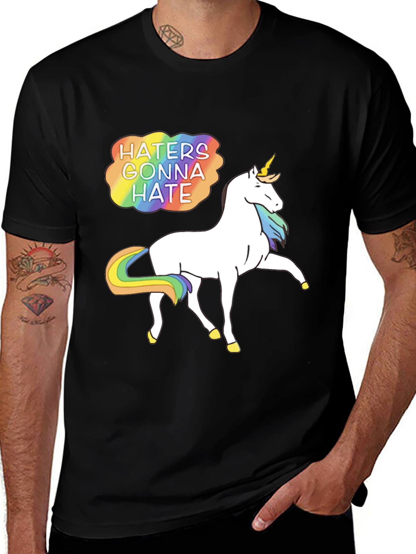 Variant 26 of Haters Gonna Hate Unicorn Graphic Tee