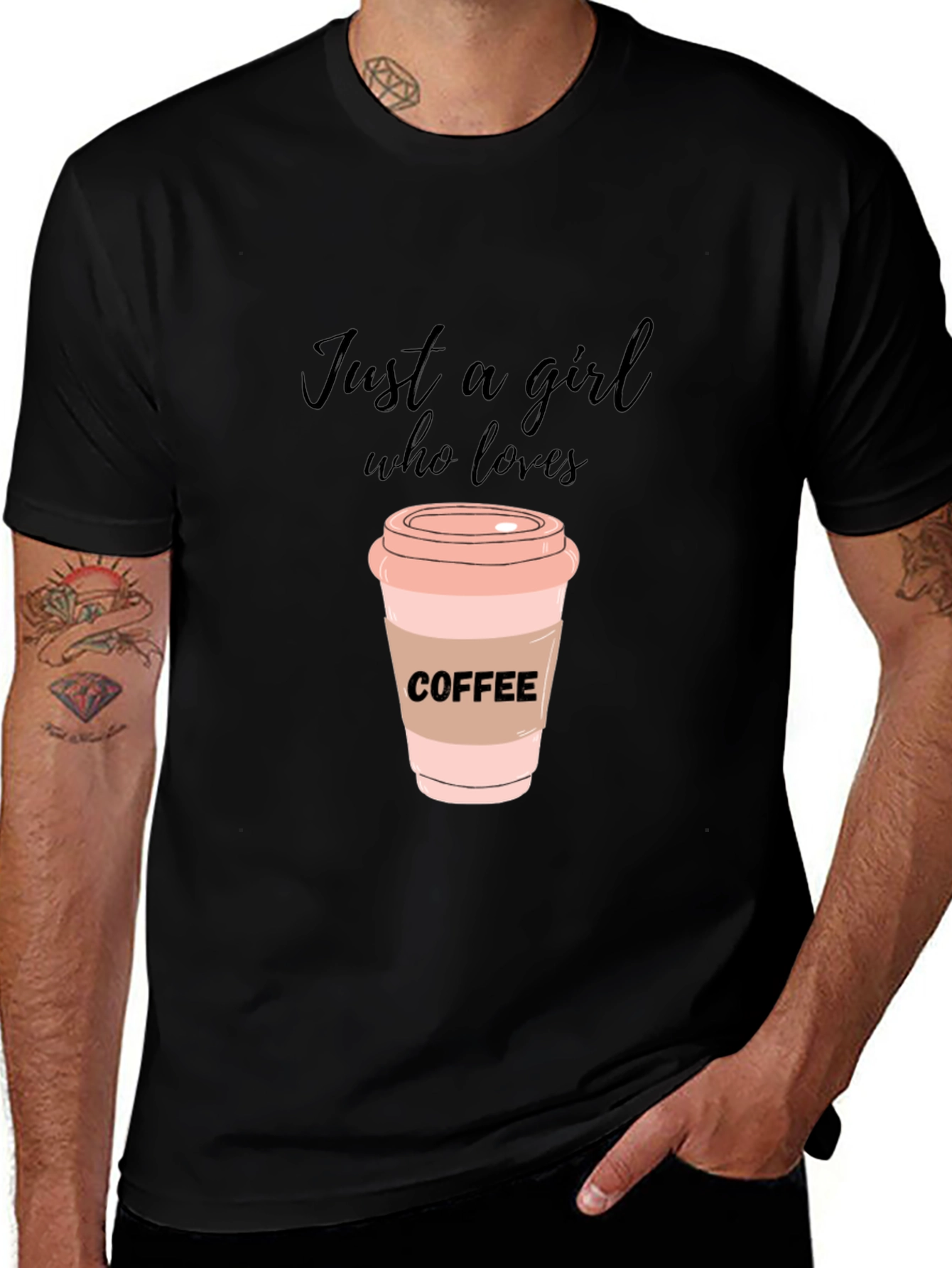 Variant 30 of Coffee Lover Tee - Just a Girl Who Loves Coffee
