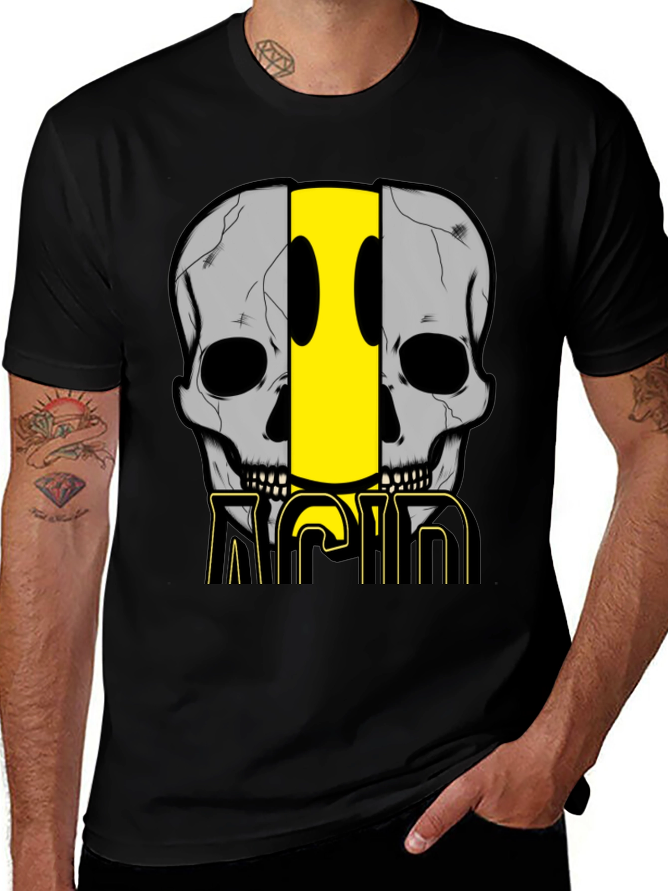 Variant 8 of Skull Acid Graphic T-Shirt - Bold Streetwear