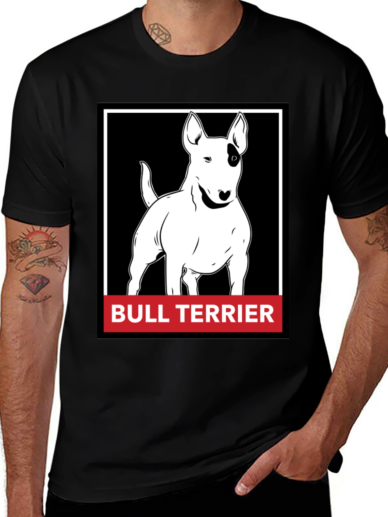 Variant 11 of Bull Terrier Graphic T-Shirt - Black