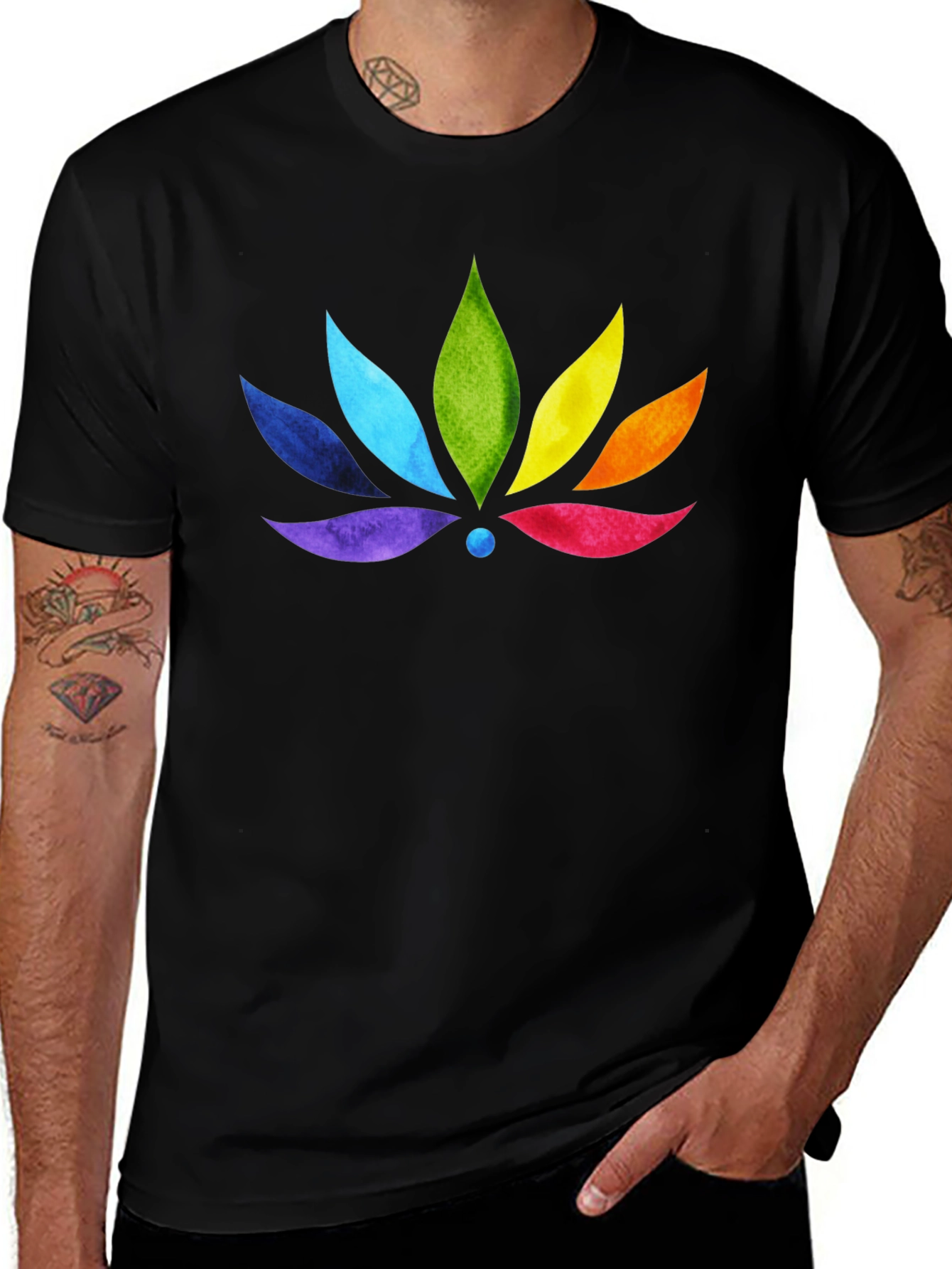 Variant 14 of Rainbow Lotus T-Shirt