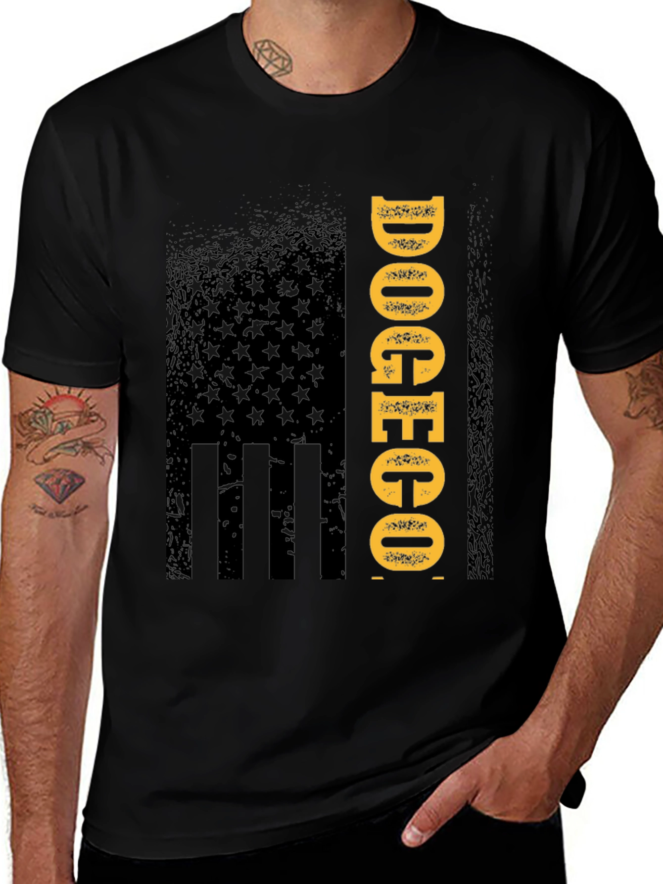 Variant 8 of Doge to the Moon American Flag Style T-Shirt